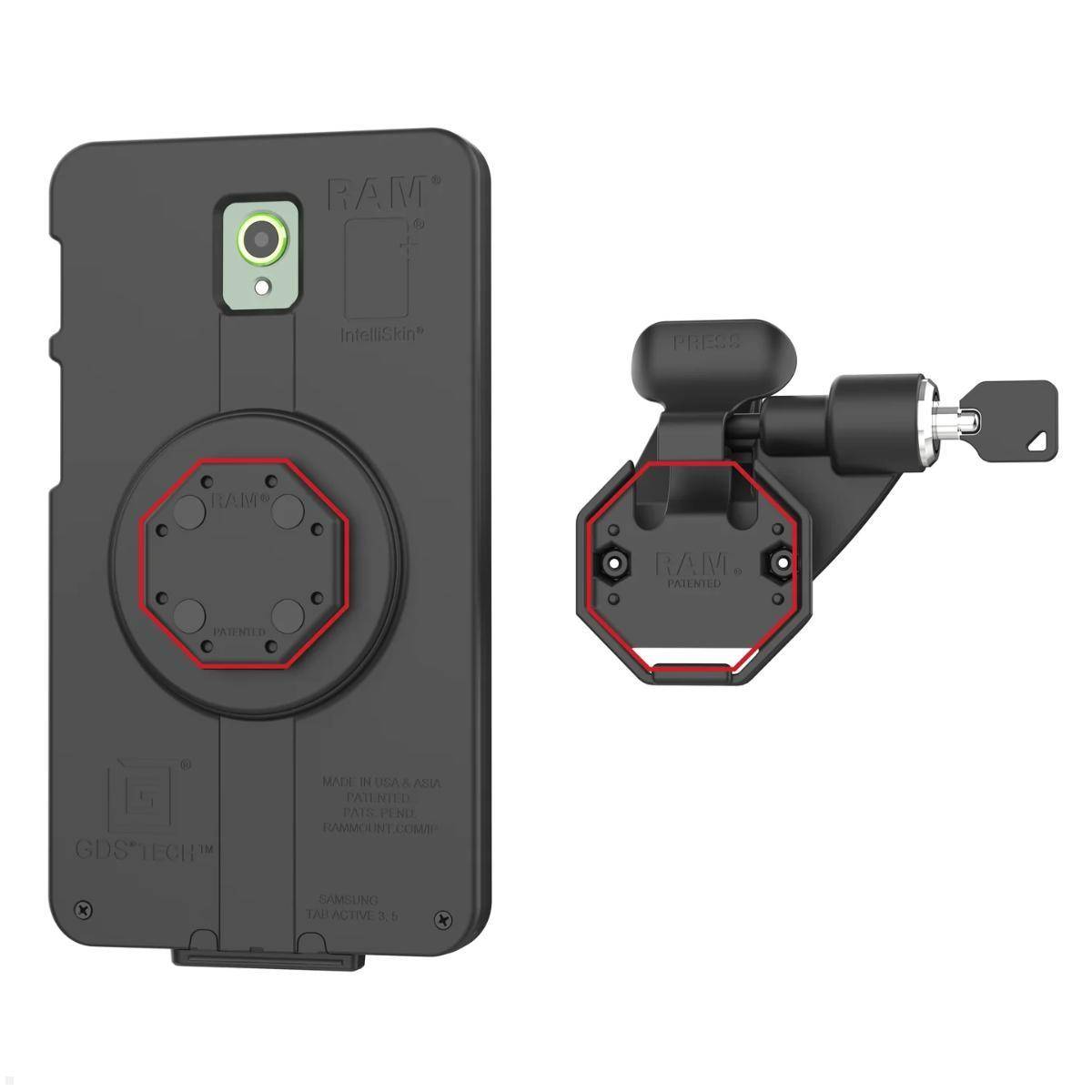 RAM Mounts Uni-Conn Halterung abschließbar Rechts (RAM-HOL-U1LRU)