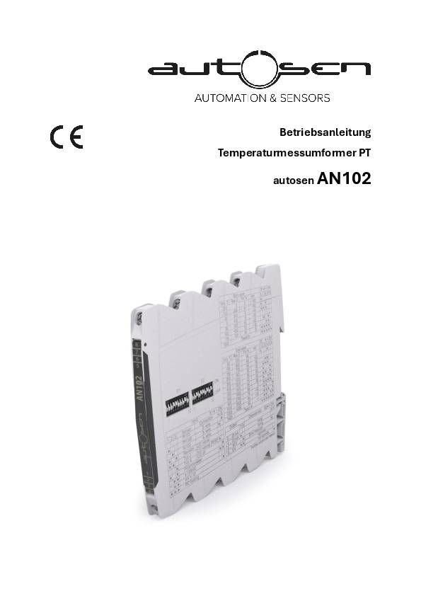 Temperaturmessumformer PT - AN102 - autosen