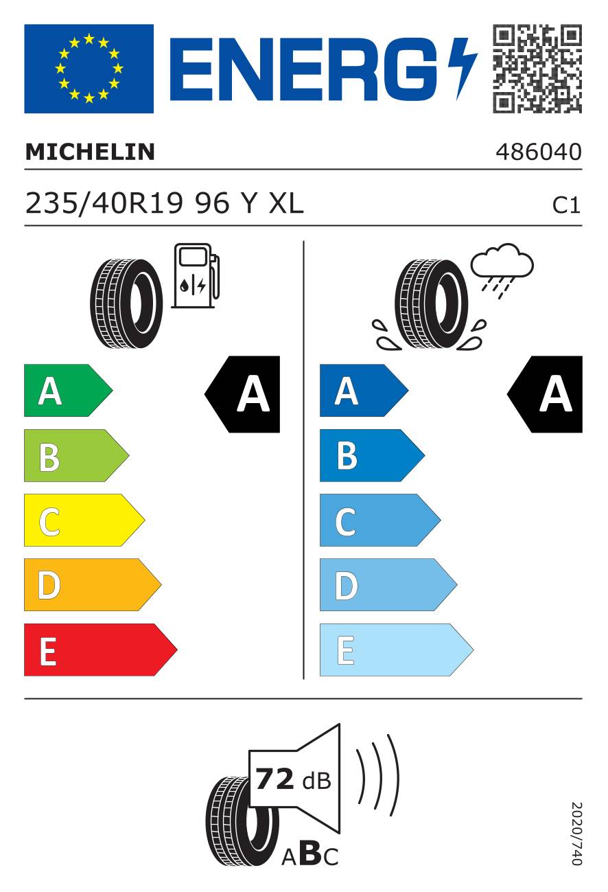 Michelin Pilot Sport 5 Energy ( 235/40 R19 96Y XL Acoustic, EV Suitable, mit Felgenschutzleiste (FSL) )