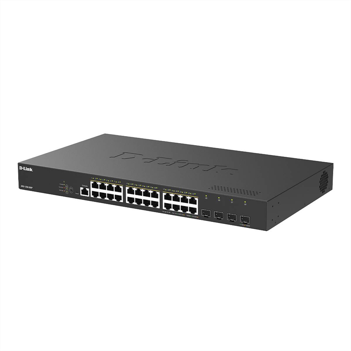 D-Link Rack-Ethernet-Switch mit mehreren RJ45-Anschlüssen auf der Frontplatte