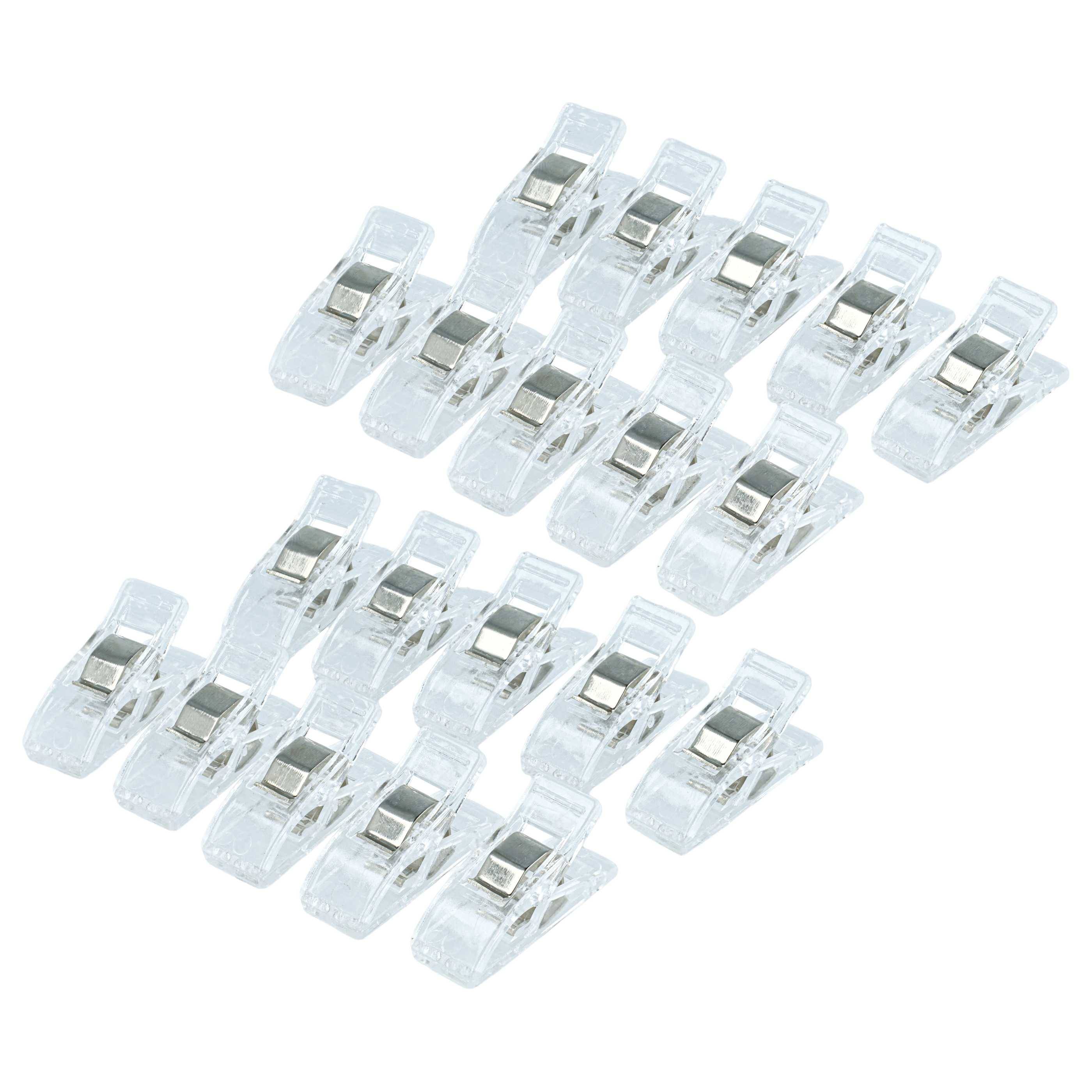 vhbw 20x Wonderclips - Mit Abstandsmarkierungen, Transparent