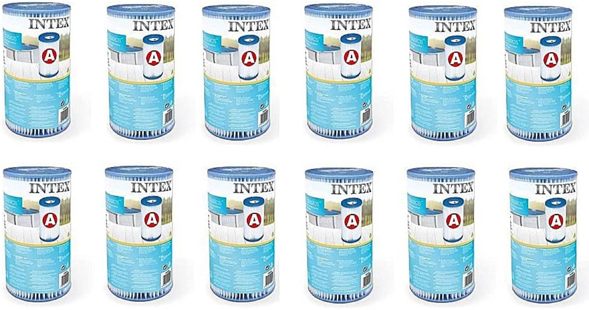 12 Stück Intex Typ A Filter Kartusche für Pools