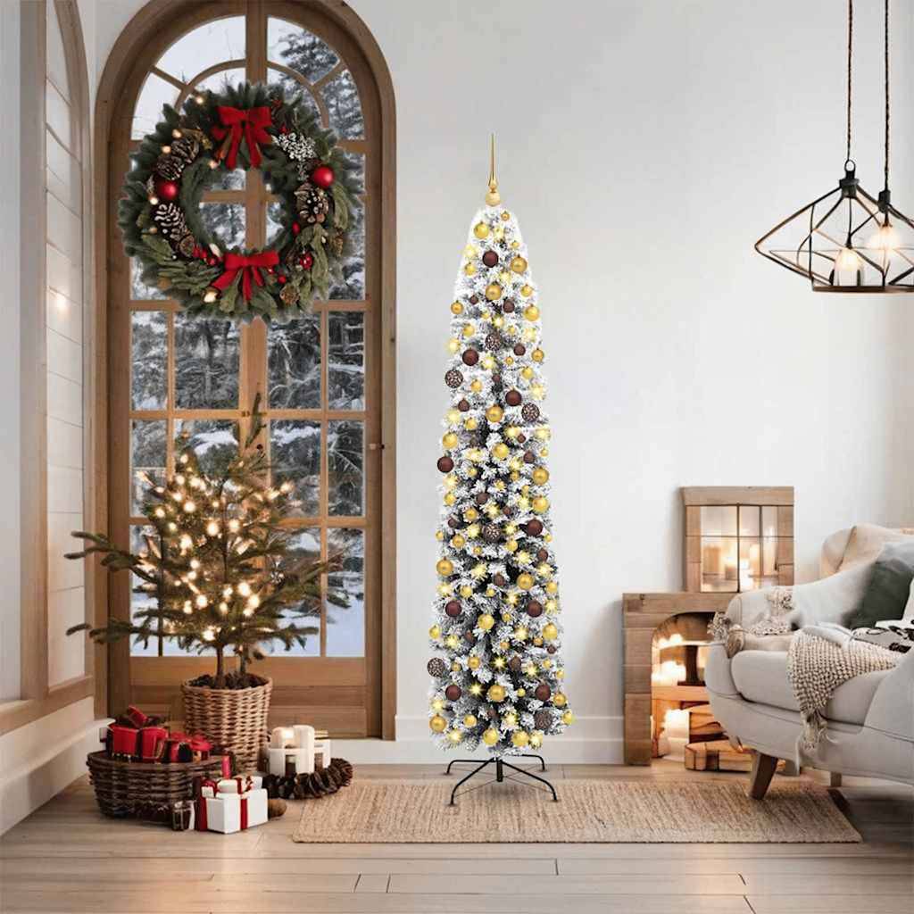 vidaXL Künstlicher Weihnachtsbaum mit 300 LEDs mit Ständer Grün 180 cm