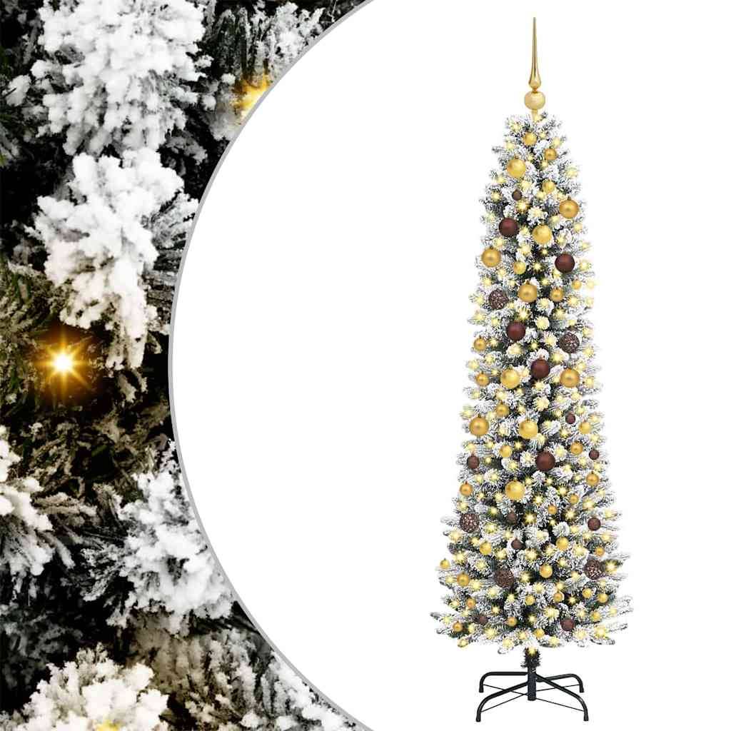 vidaXL Künstlicher Weihnachtsbaum Weiß 210 cm