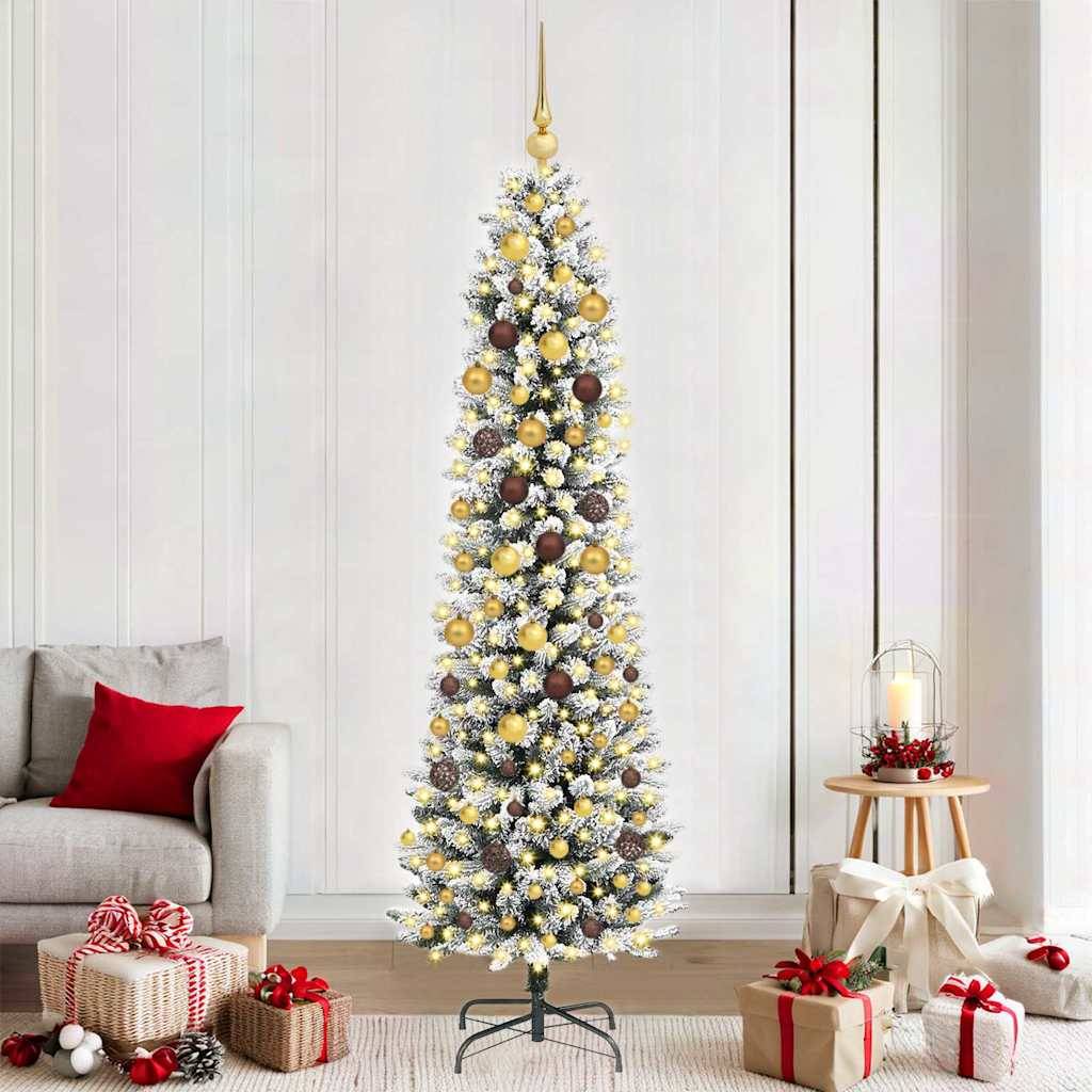 vidaXL Künstlicher Weihnachtsbaum Weiß 210 cm