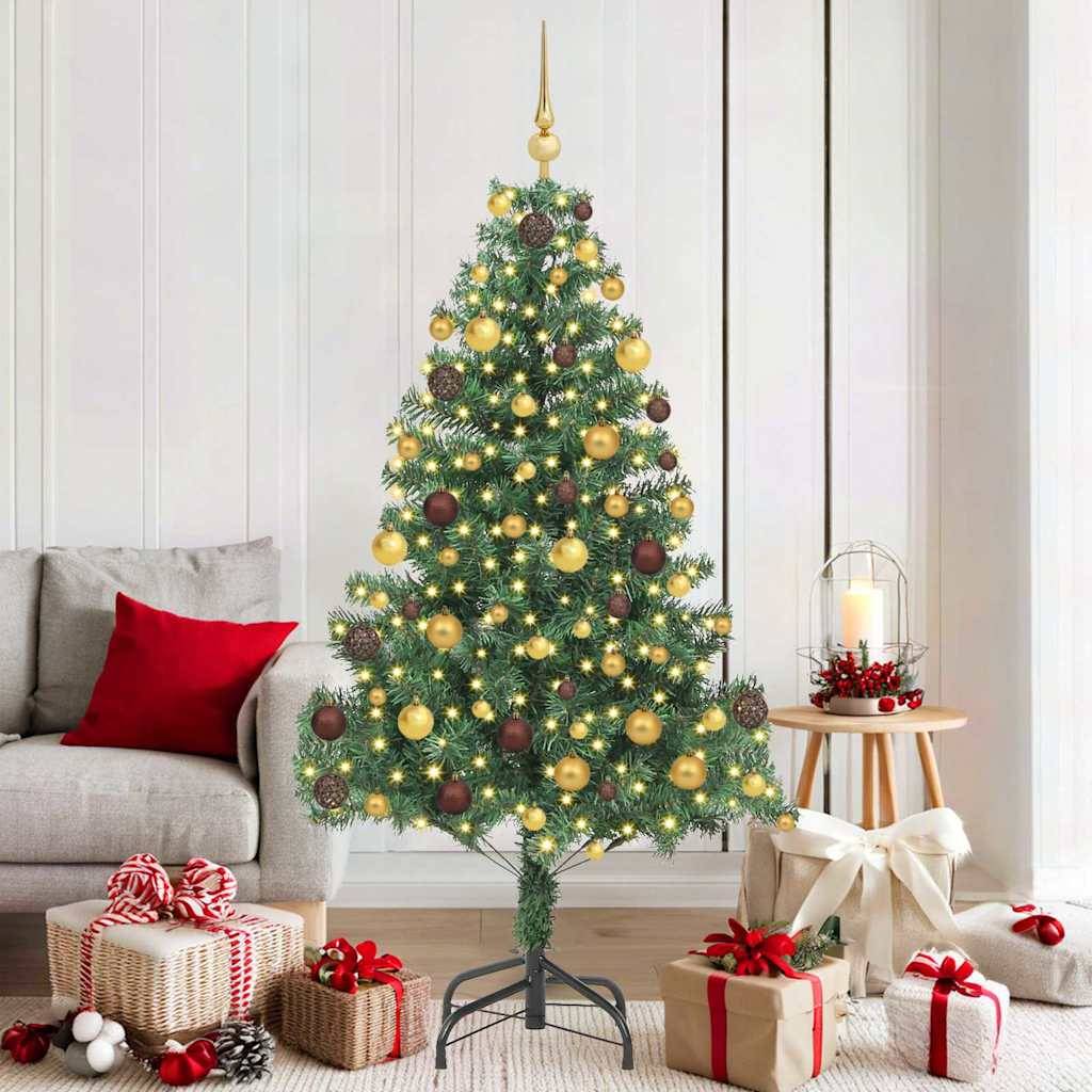 vidaXL Weihnachtsbaum Grün 180 cm PVC