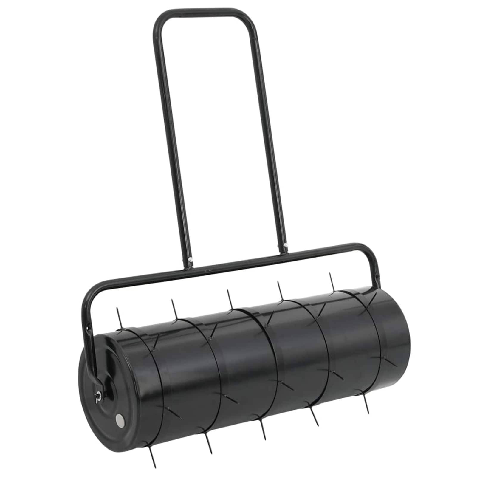 vidaXL Garten Rasenwalze mit Aerator Klammern Ø 30 x 90 cm Stahl
