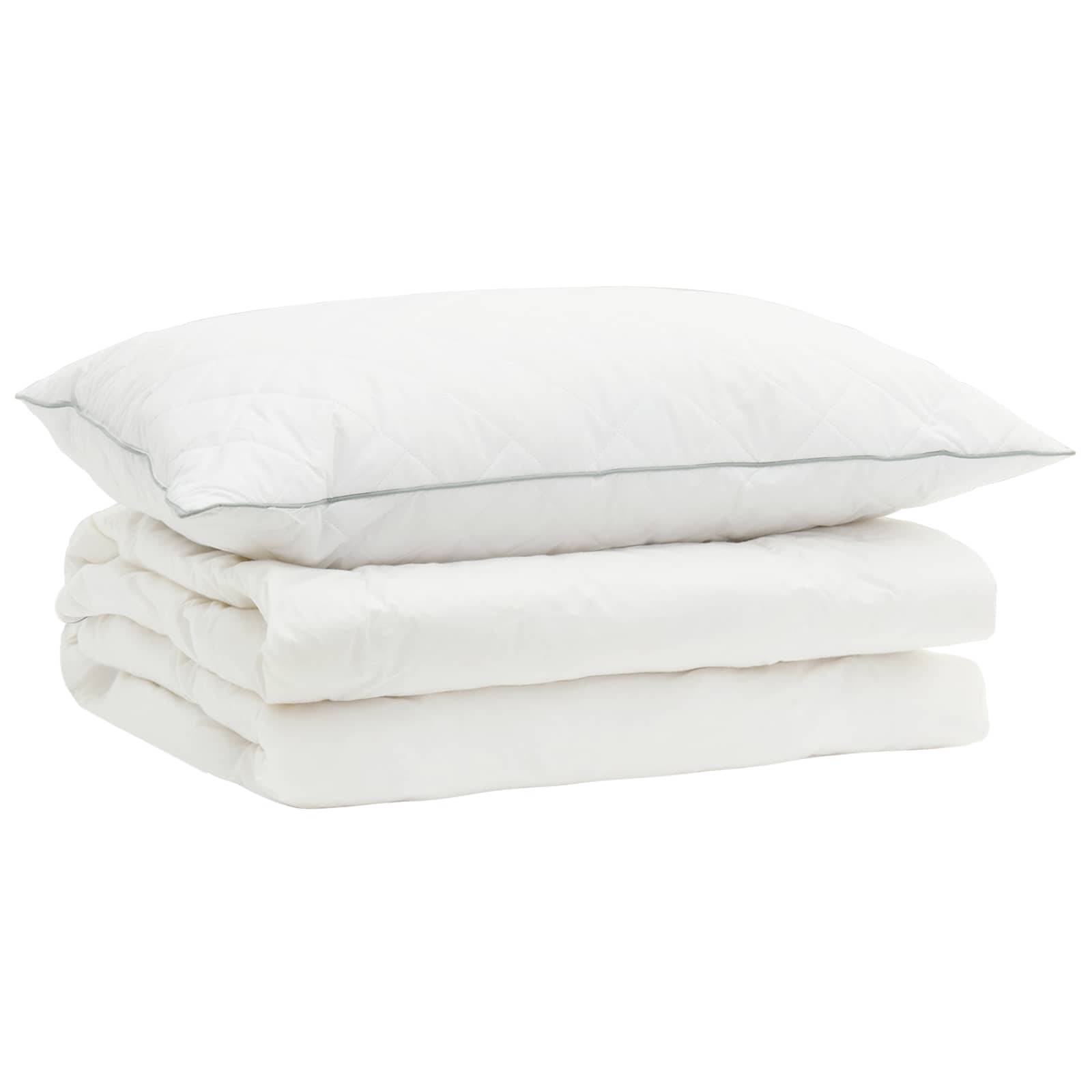 vidaXL 90% Gänsedaunen Bettwäsche-Set FULDA 2 pcs 137 x 200 cm Sommer