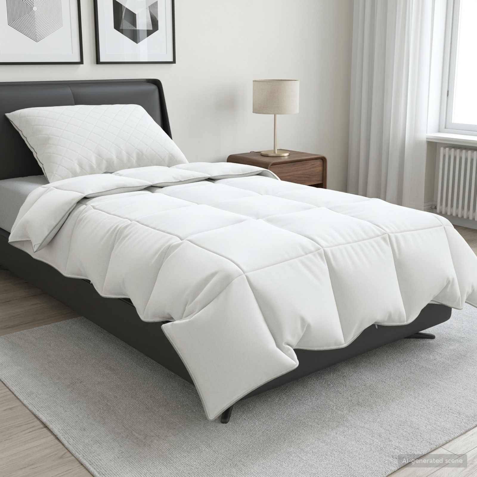vidaXL 90% Gänsedaunen Bettwäsche-Set FULDA 2 pcs 137 x 200 cm Sommer