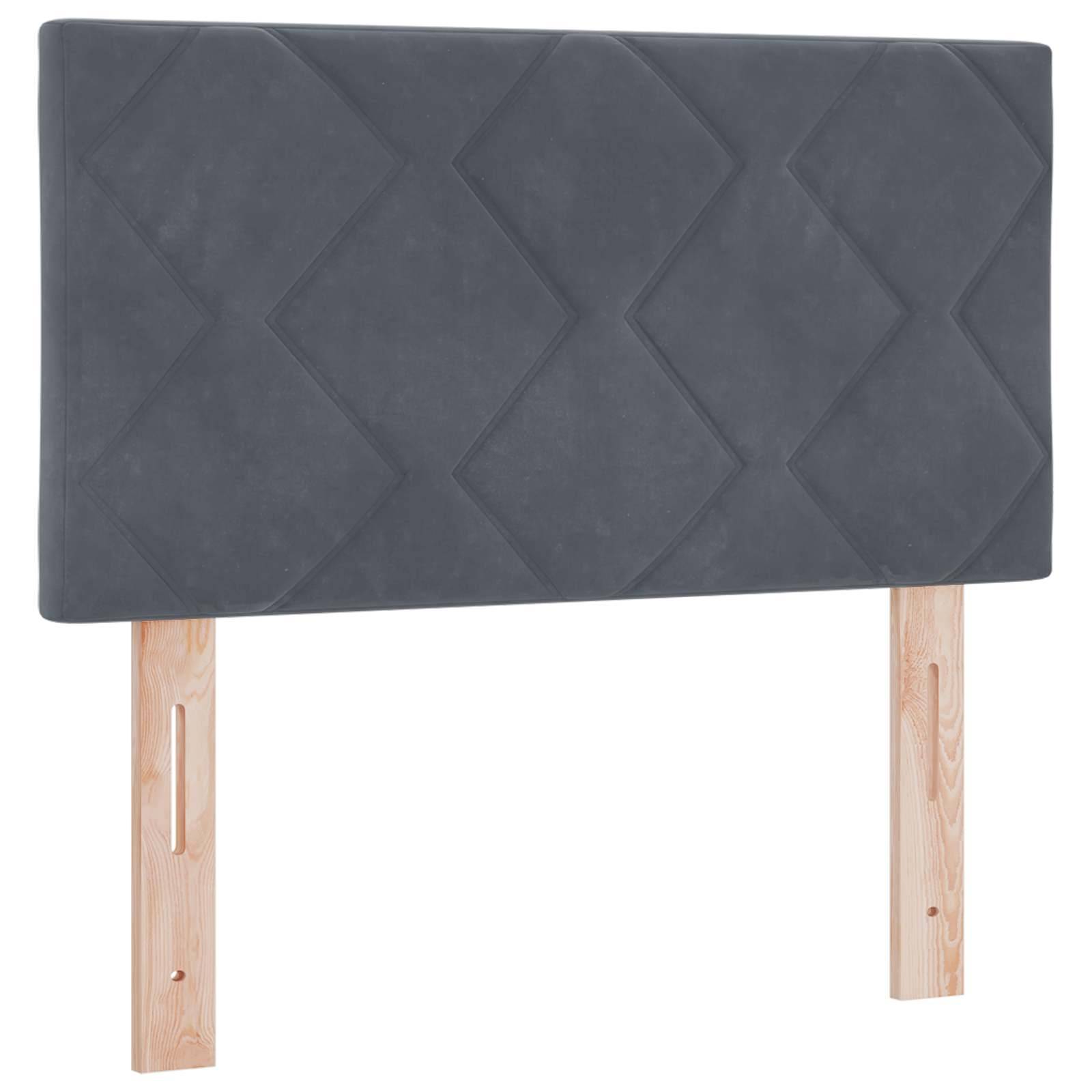 vidaXL Ottoman-Bett mit Matratze und LED Dunkelgrau 80 x 200 cm Samt