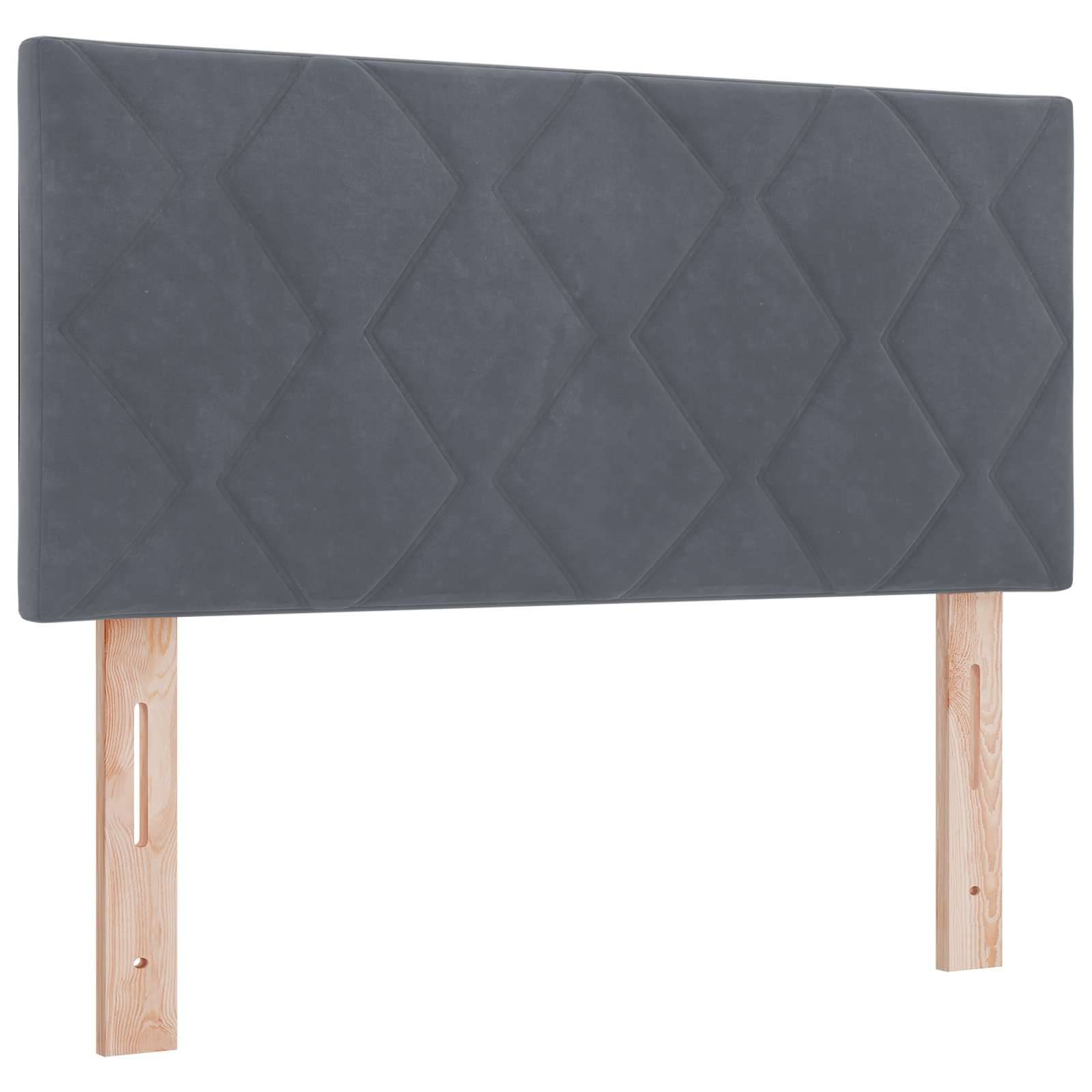 vidaXL Ottoman Bett mit Matratze Dunkelgrau 90 x 190 cm Samt