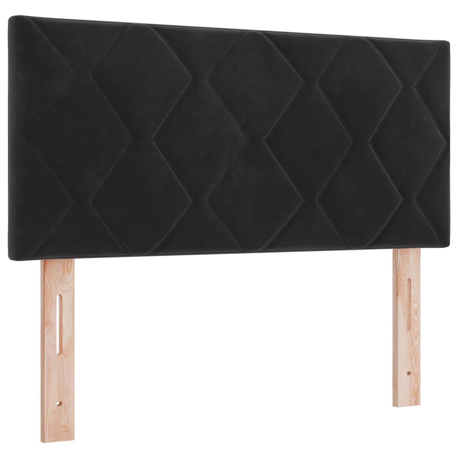vidaXL Boxspringbett mit Matratze Schwarz 100 x 200 cm Samt