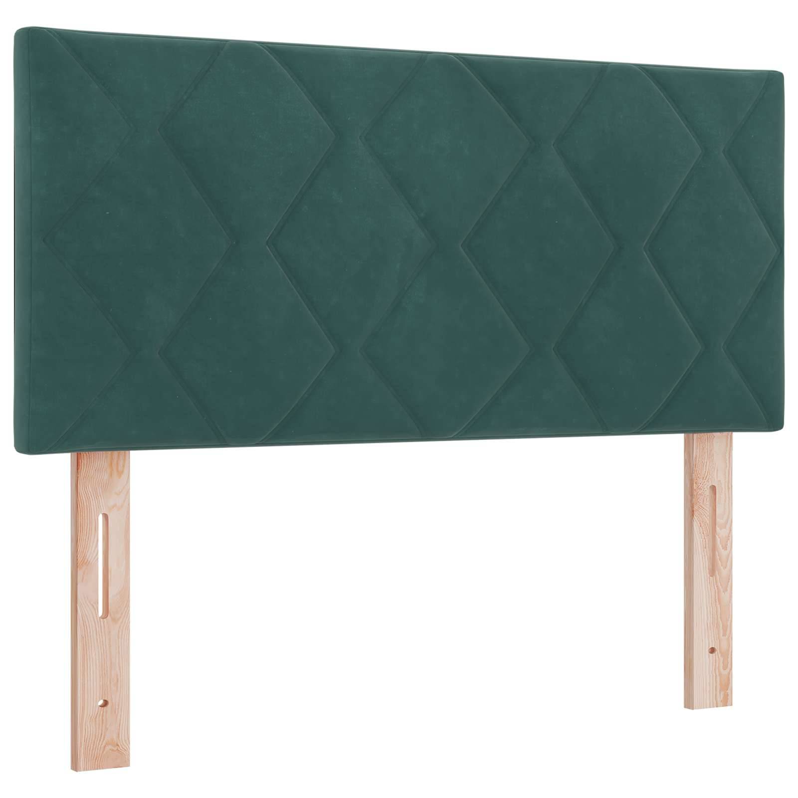 vidaXL Aufbewahrungsbett mit Kopfteil Dunkelgrün 90 x 200 cm Samt