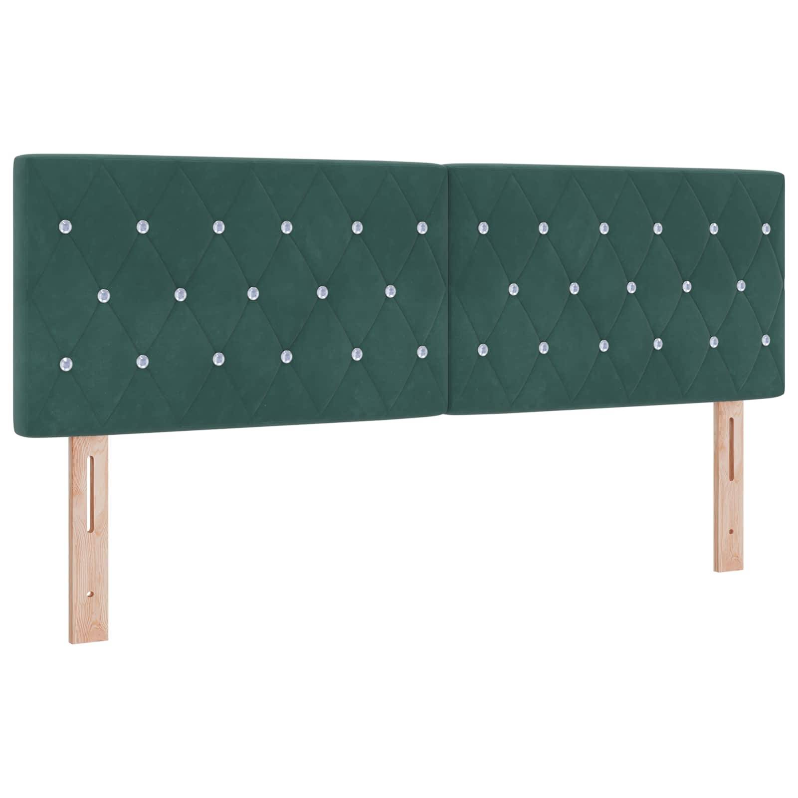vidaXL Ottoman Bett mit Matratze Dunkelgrün 140 x 200 cm Samt