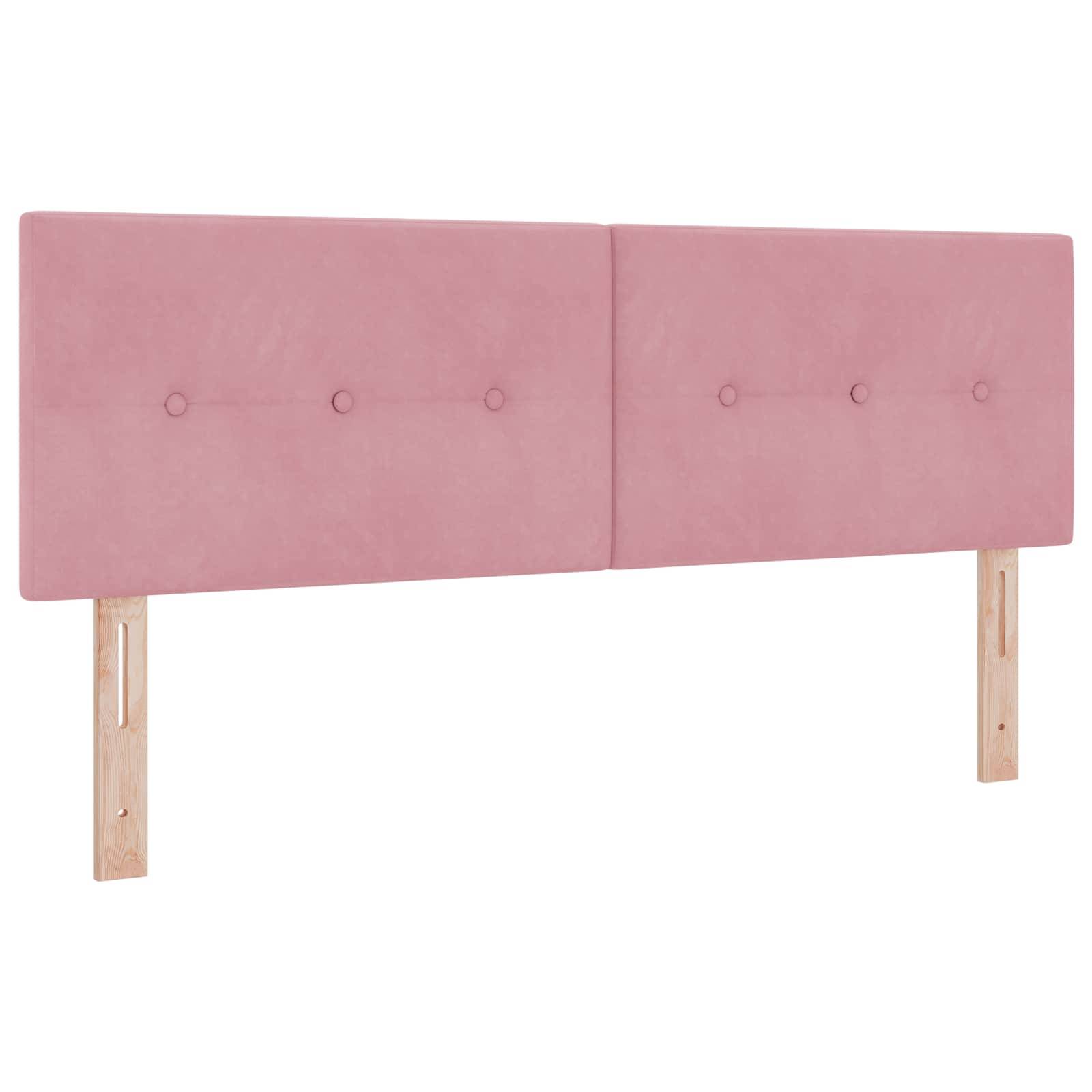 vidaXL Aufbewahrungsbett mit Kopfteil Rosa 160 x 200 cm Samt