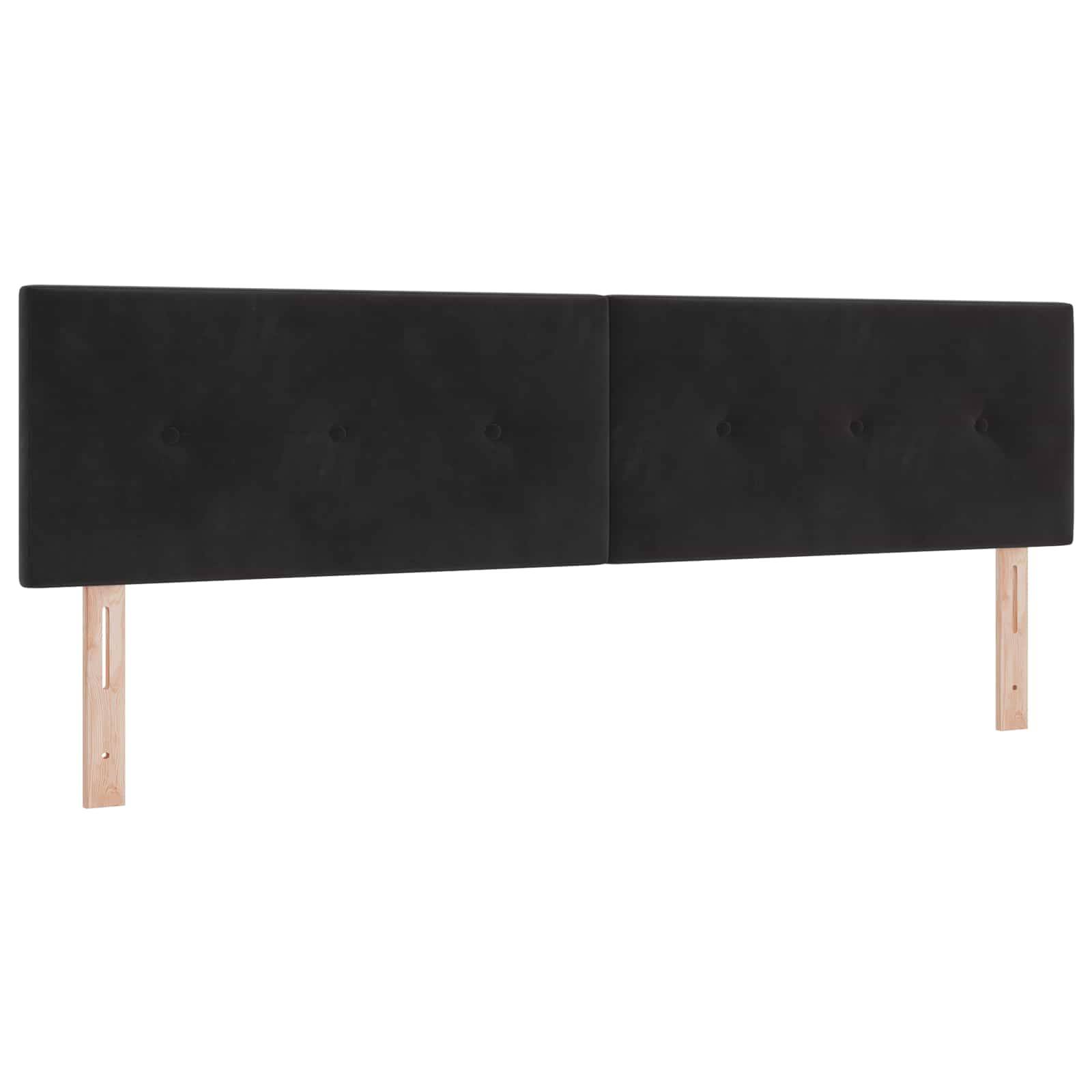 vidaXL Ottoman-Bett mit Matratze und LED Schwarz 180 x 200 cm Samt