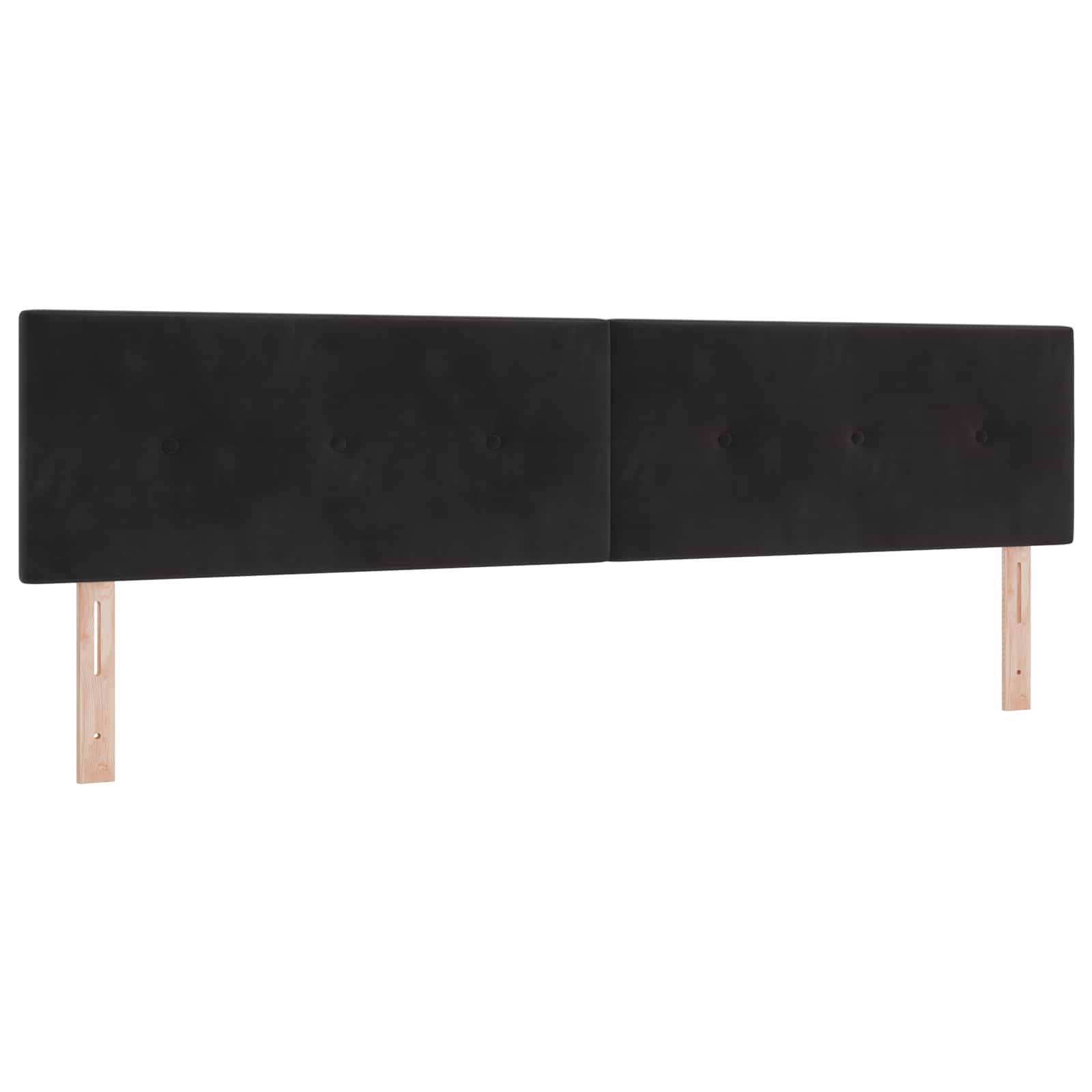 vidaXL LED-Speicherbett mit Matratze Schwarz 200 x 200 cm Samt