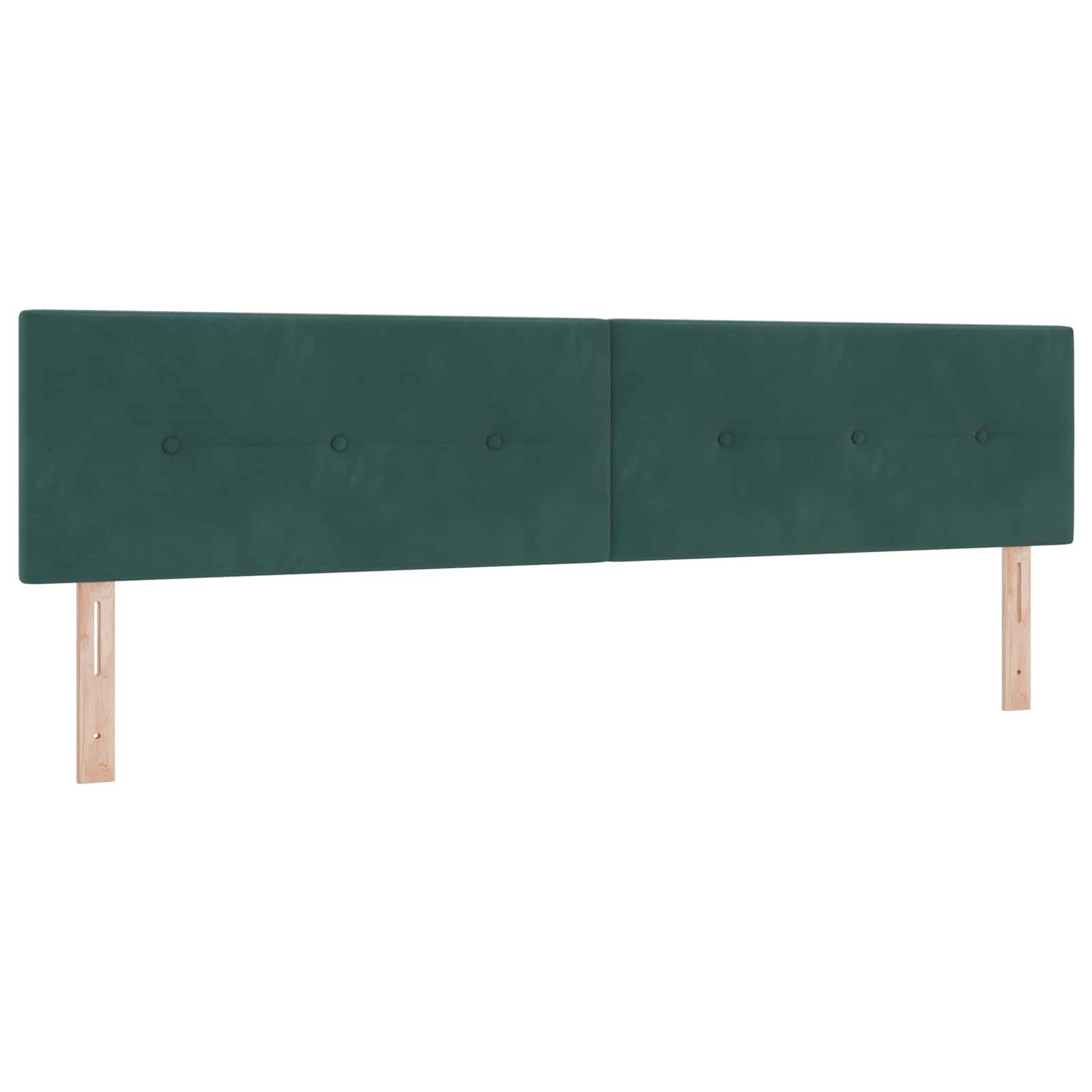 vidaXL Ottoman-Bett mit Matratze und LED Dunkelgrün 200 x 200 cm Samt