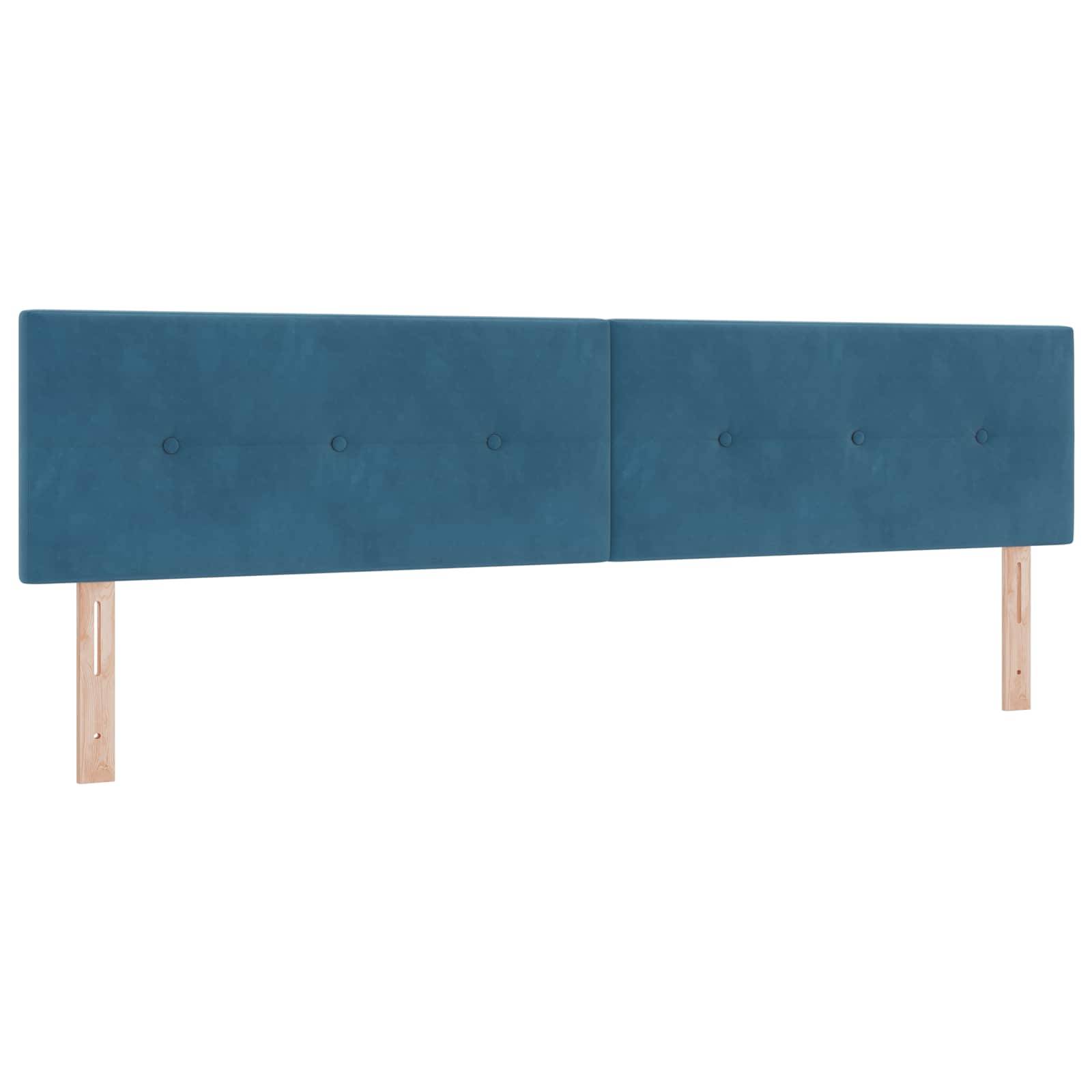 vidaXL Aufbewahrungsbett mit Kopfteil Dunkelblau 200 x 200 cm Samt