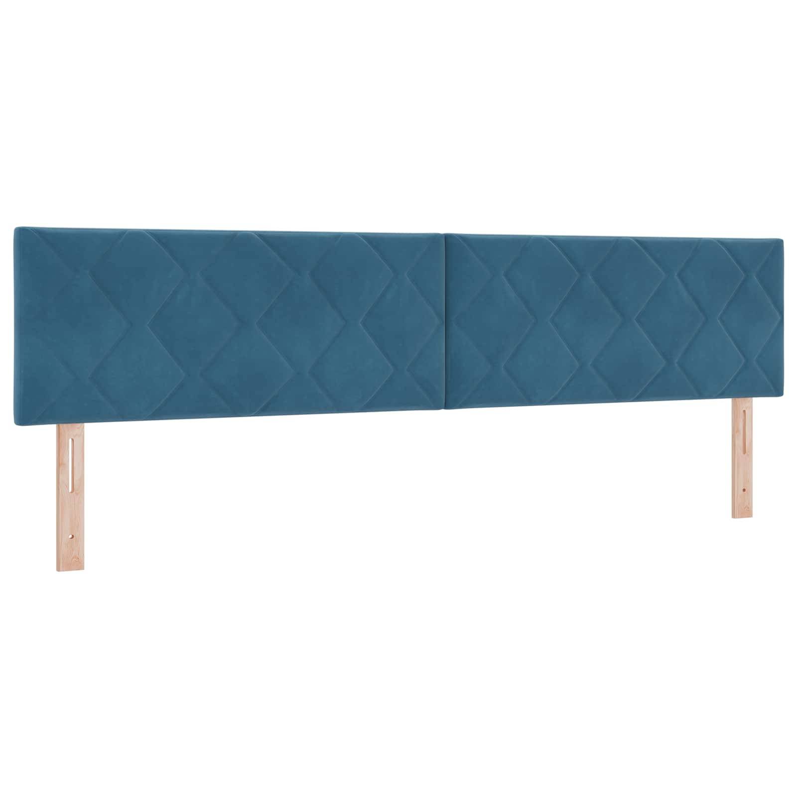 vidaXL Ottoman Bett mit Matratze Dunkelblau 200 x 200 cm Samt