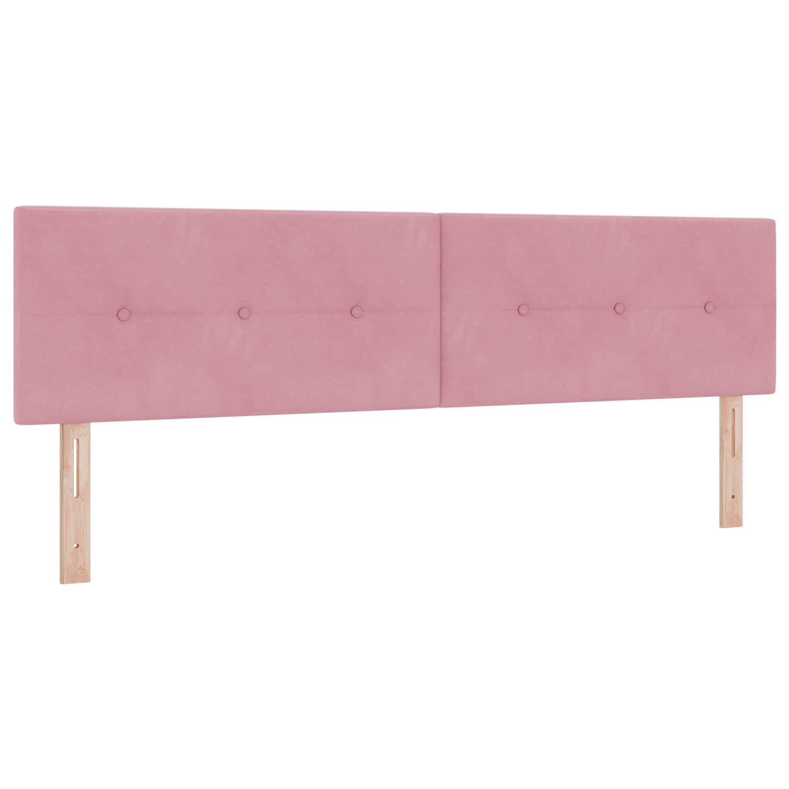 vidaXL Ottoman-Bett mit Matratze und LED Rosa 180 x 200 cm Samt