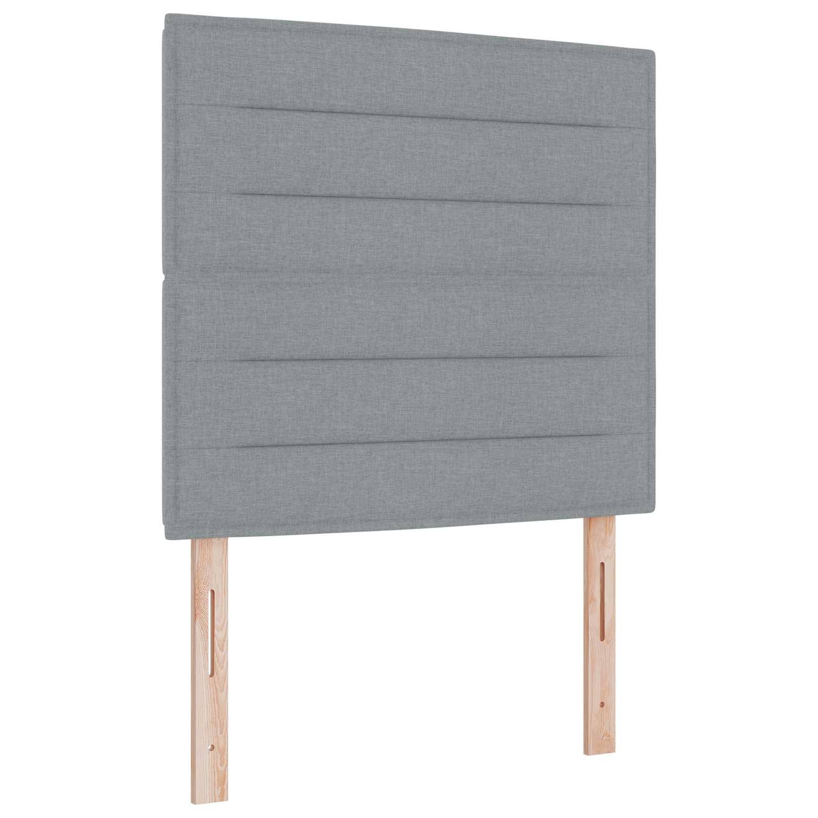 vidaXL Boxspringbett mit Matratze Hellgrau 120 x 190 cm Stoff