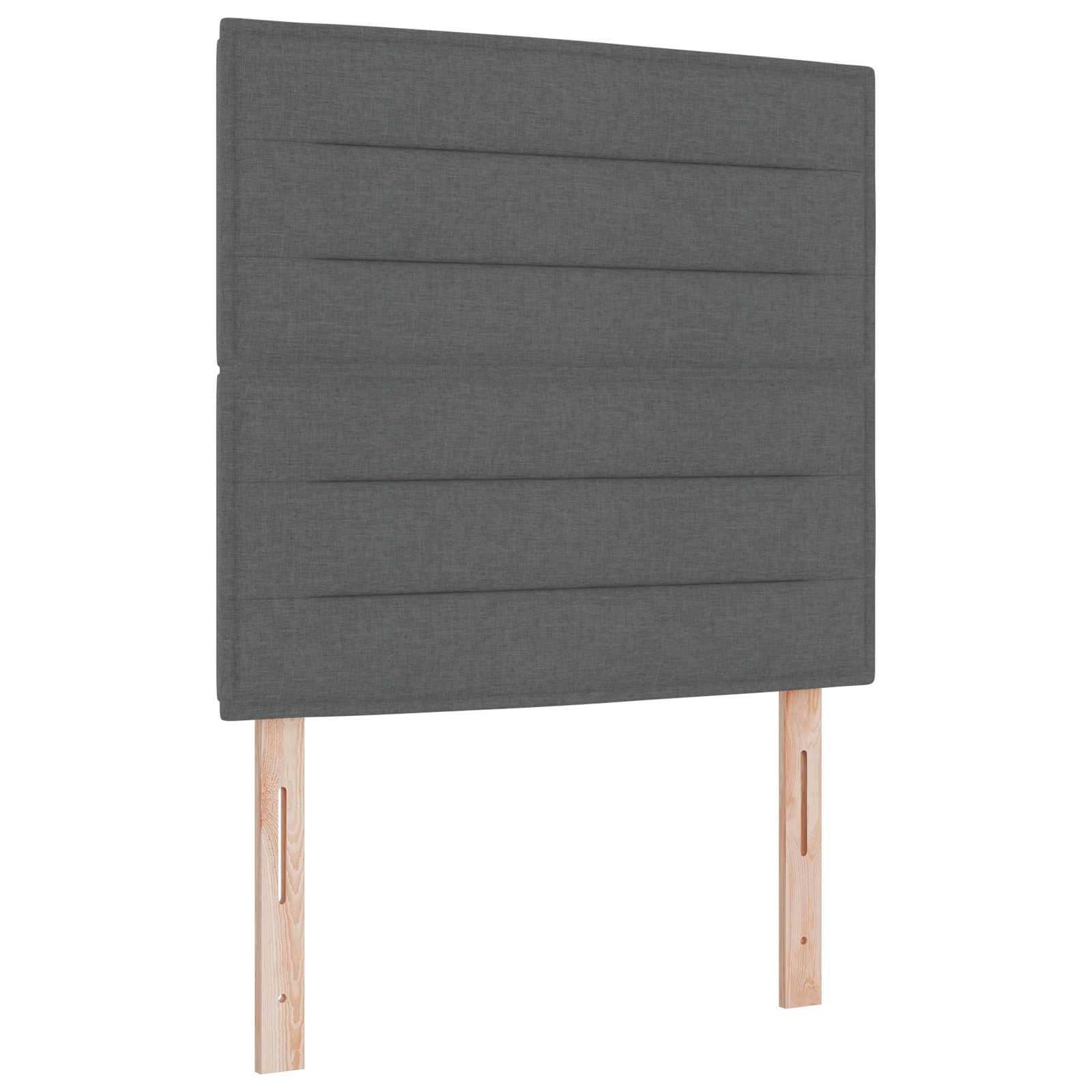 vidaXL Boxspringbett mit Matratze Dunkelgrau 120 x 200 cm Stoff