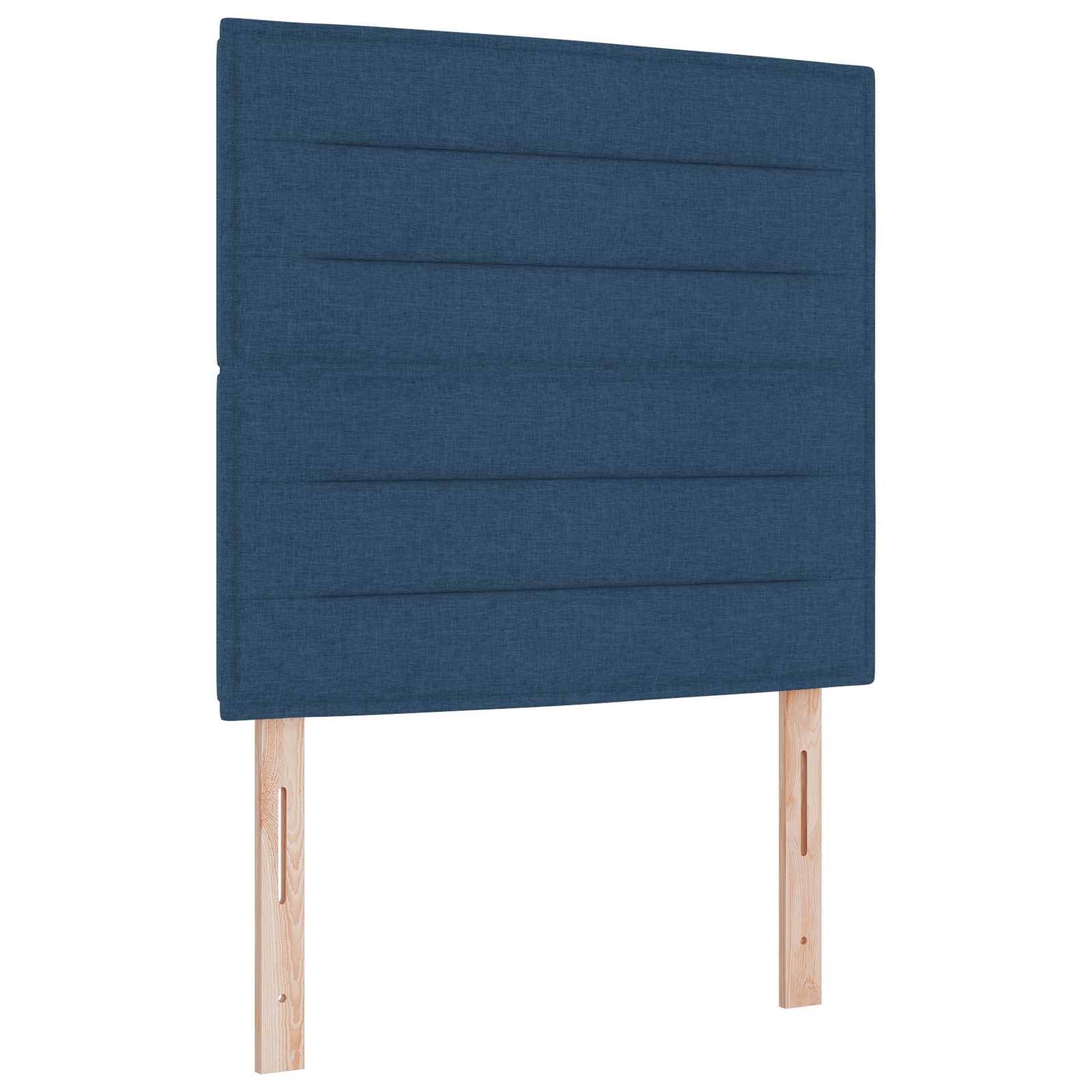 vidaXL LED Boxspringbett mit Matratze Blau 80 x 200 cm Stoff