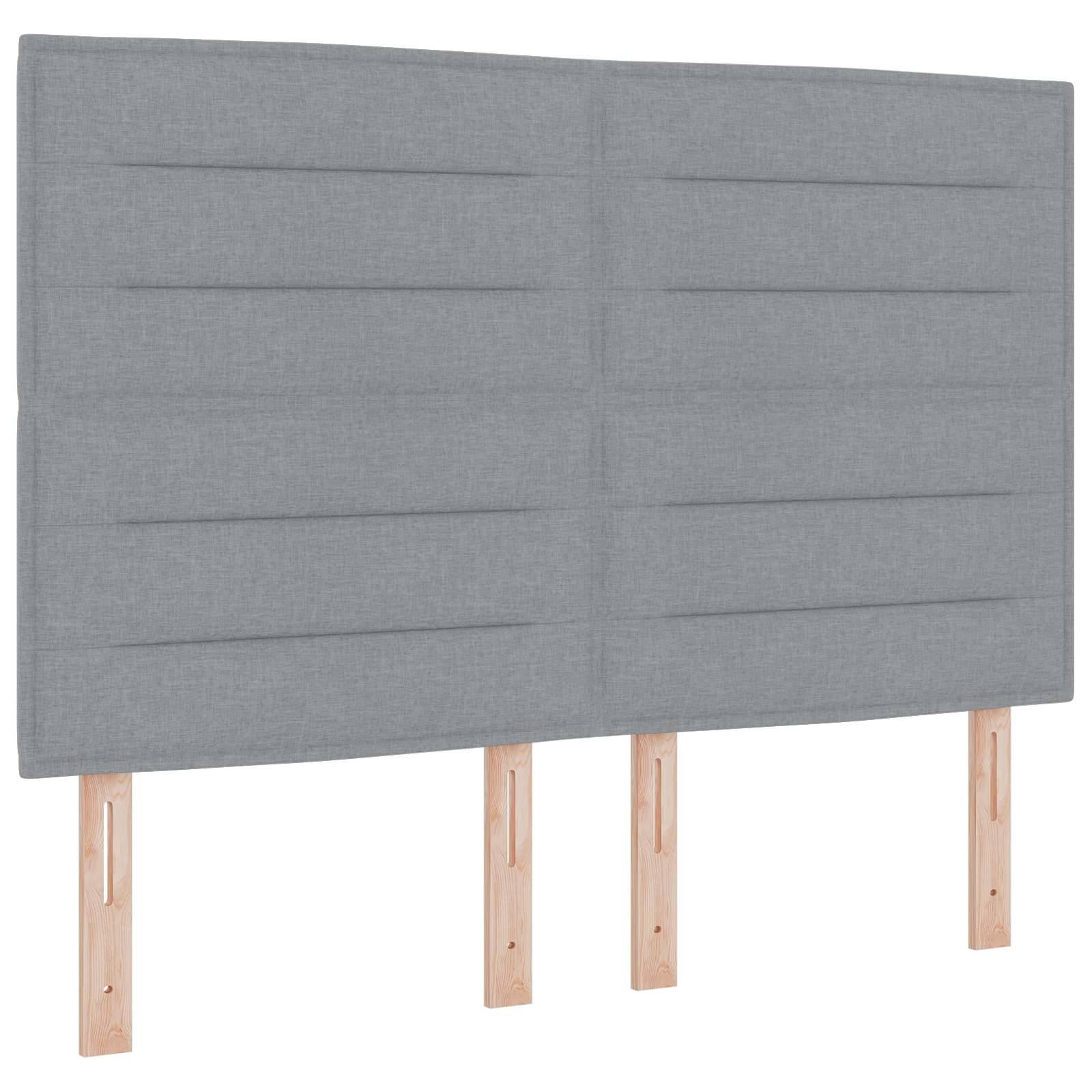 vidaXL Ottoman Bett mit Matratze Hellgrau 140 x 200 cm Stoff