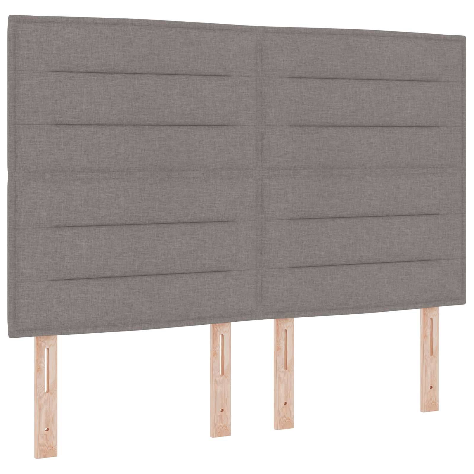 vidaXL Boxspringbett mit Matratze Taupe 140 x 200 cm Stoff