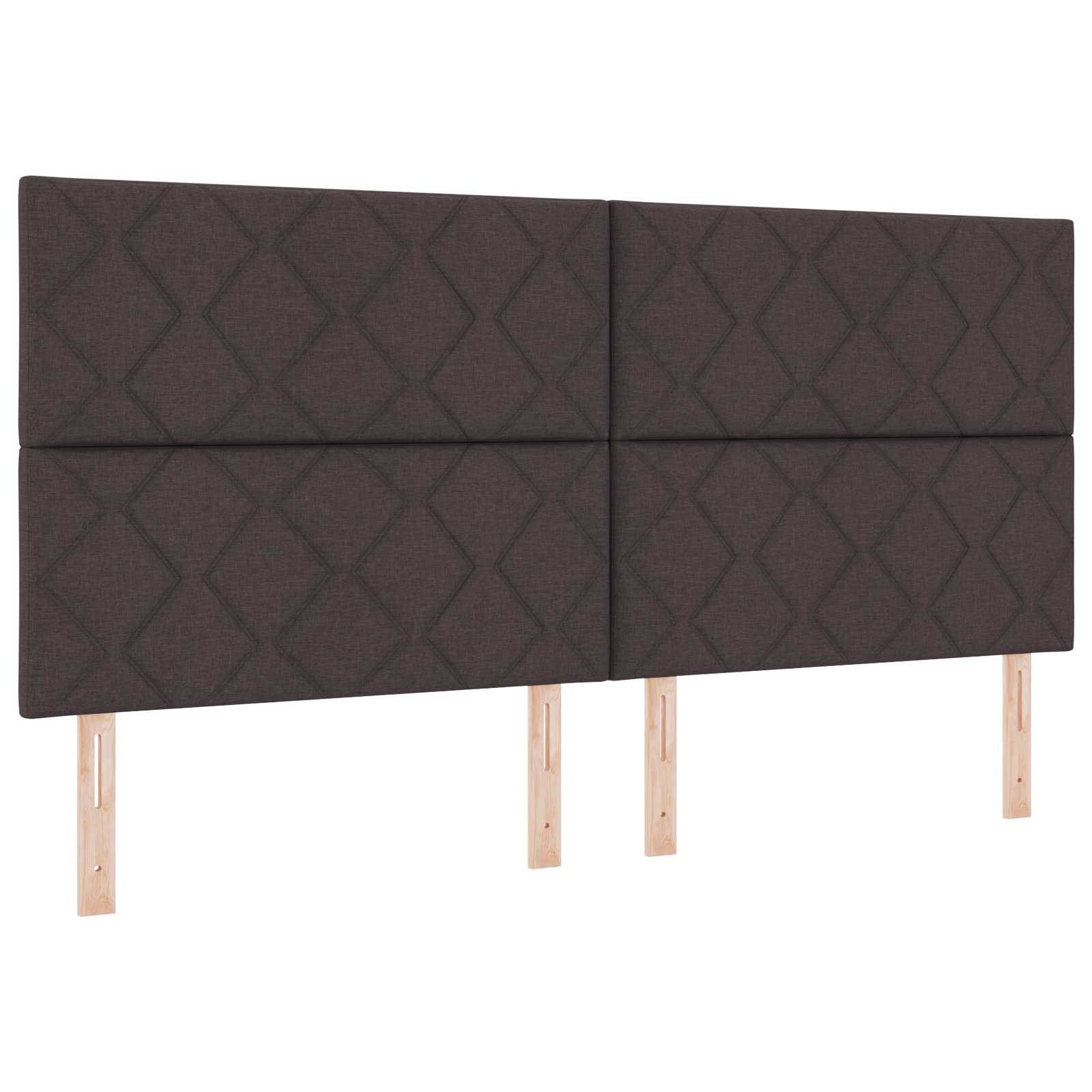 vidaXL Boxspringbett mit Matratze Dunkelbraun 200 x 200 cm Stoff