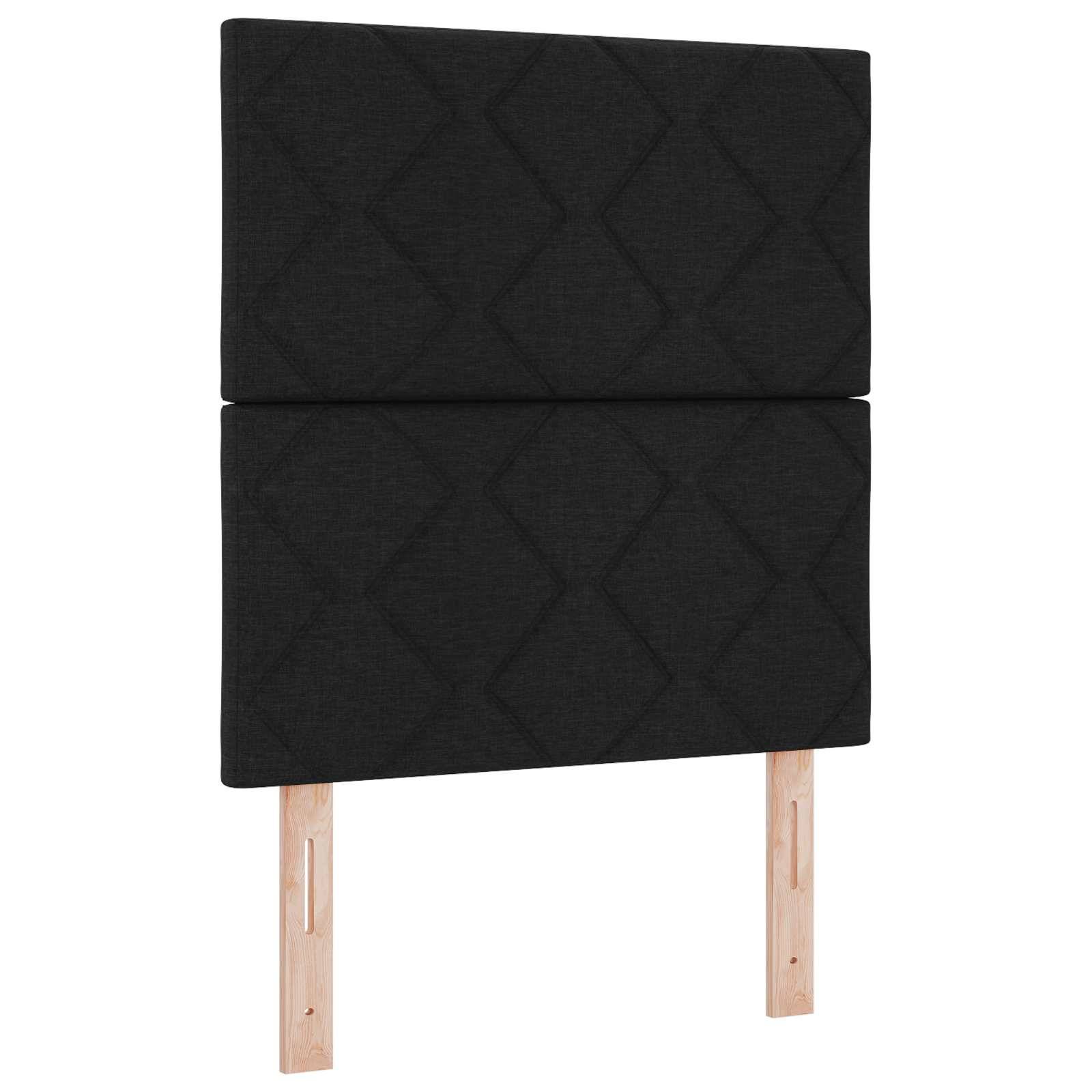 vidaXL Aufbewahrungsbett mit Matratze Schwarz 100 x 200 cm Stoff