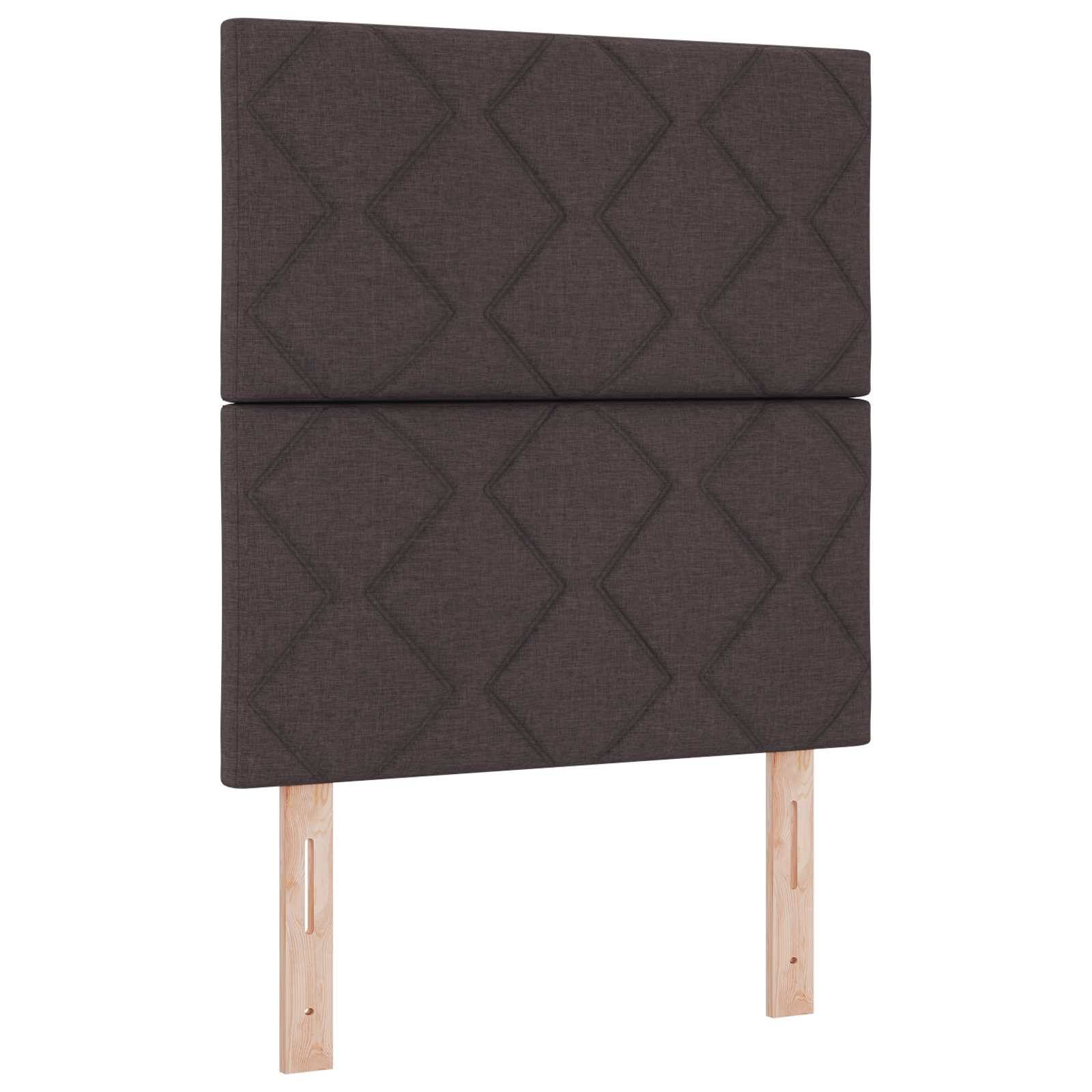 vidaXL Boxspringbett mit Matratze Dunkelbraun 100 x 200 cm Stoff