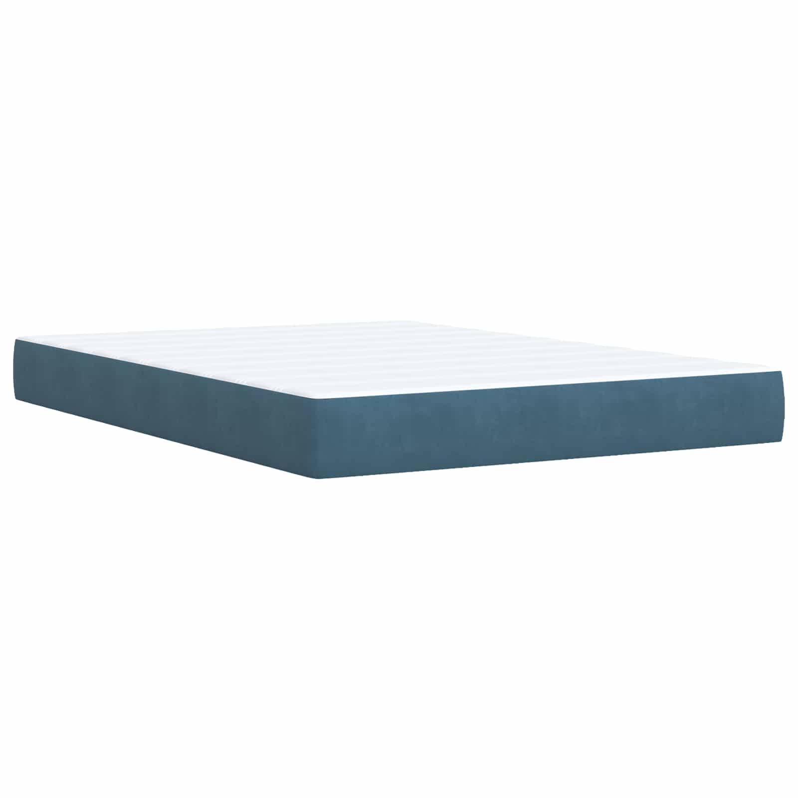 vidaXL Ottoman Bett mit Matratze Dunkelblau 140 x 190 cm Samt