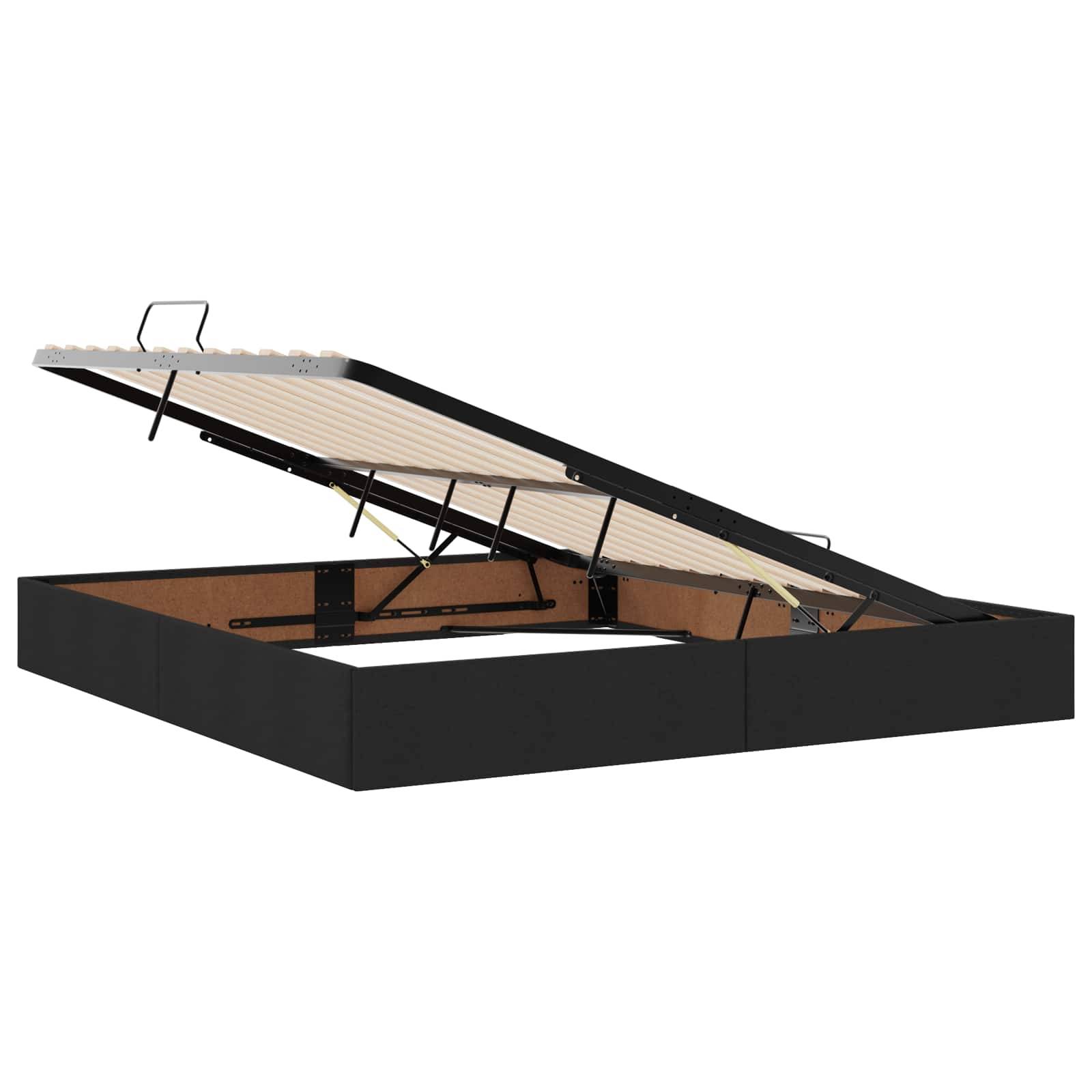 vidaXL Aufbewahrungsbett mit Matratze Schwarz 180 x 200 cm Samt
