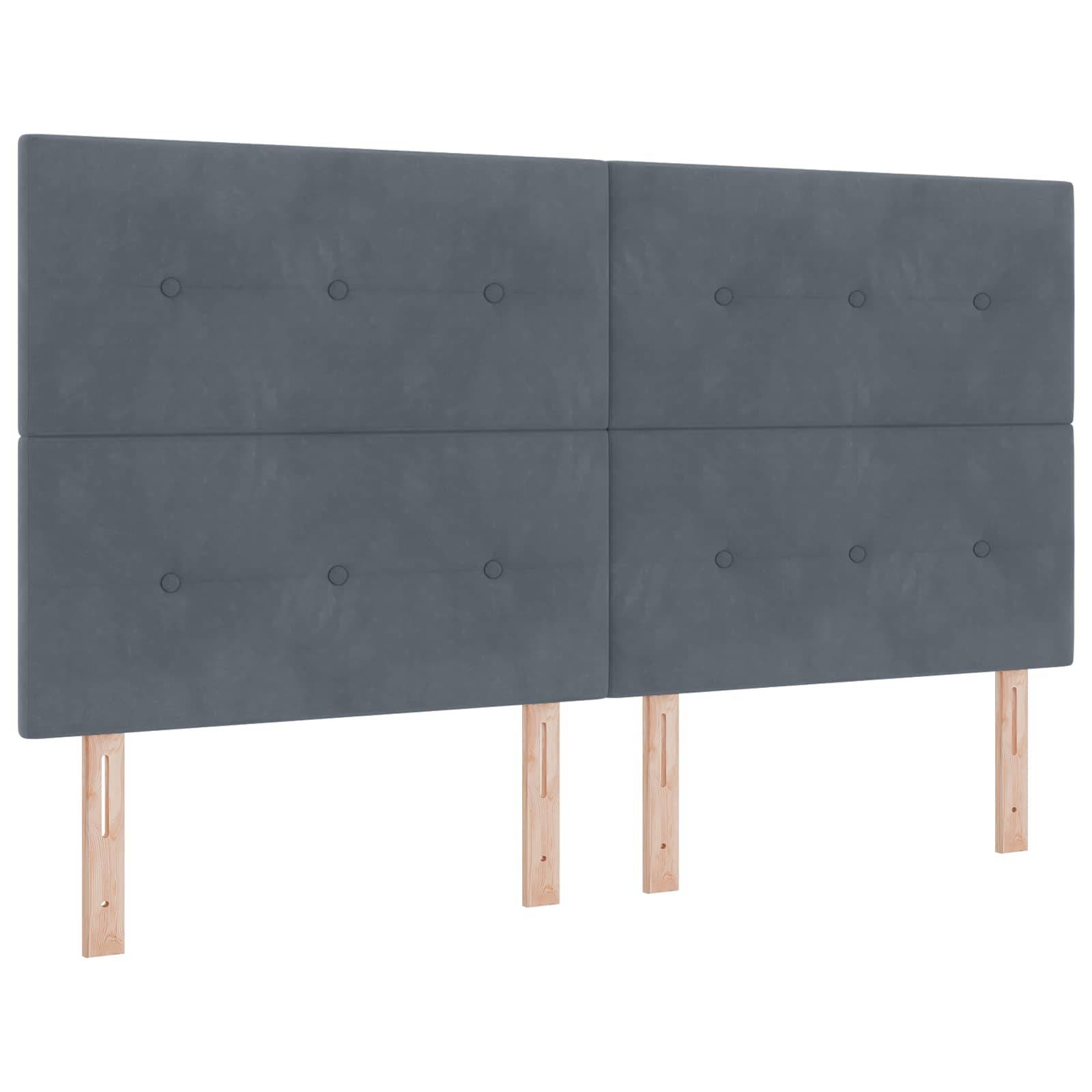vidaXL Aufbewahrungsbett mit Matratze Dunkelgrau 200 x 200 cm Samt
