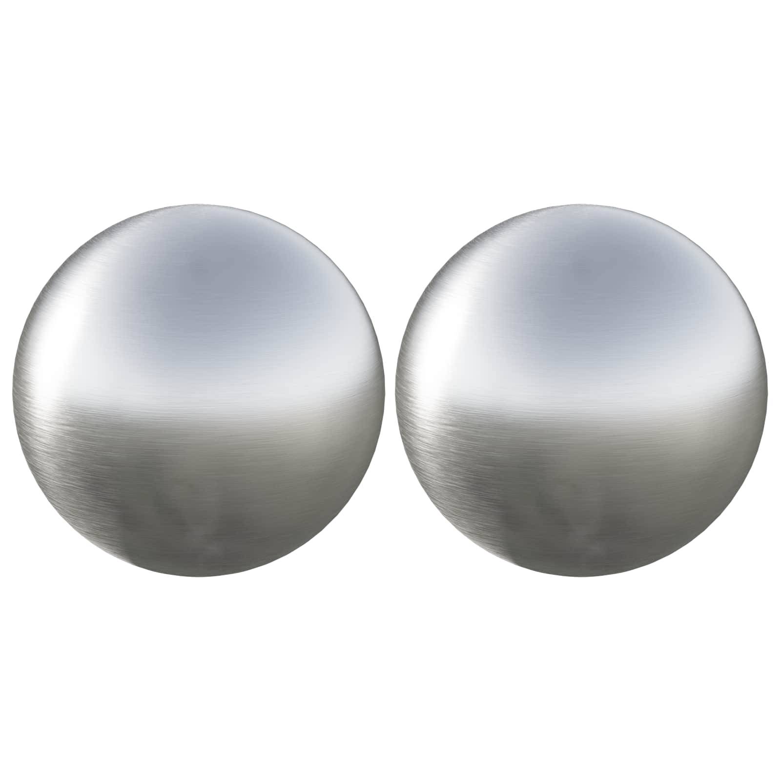 vidaXL Gebürsteter Ball 2 pcs Ø 15 cm Silber Edelstahl 201