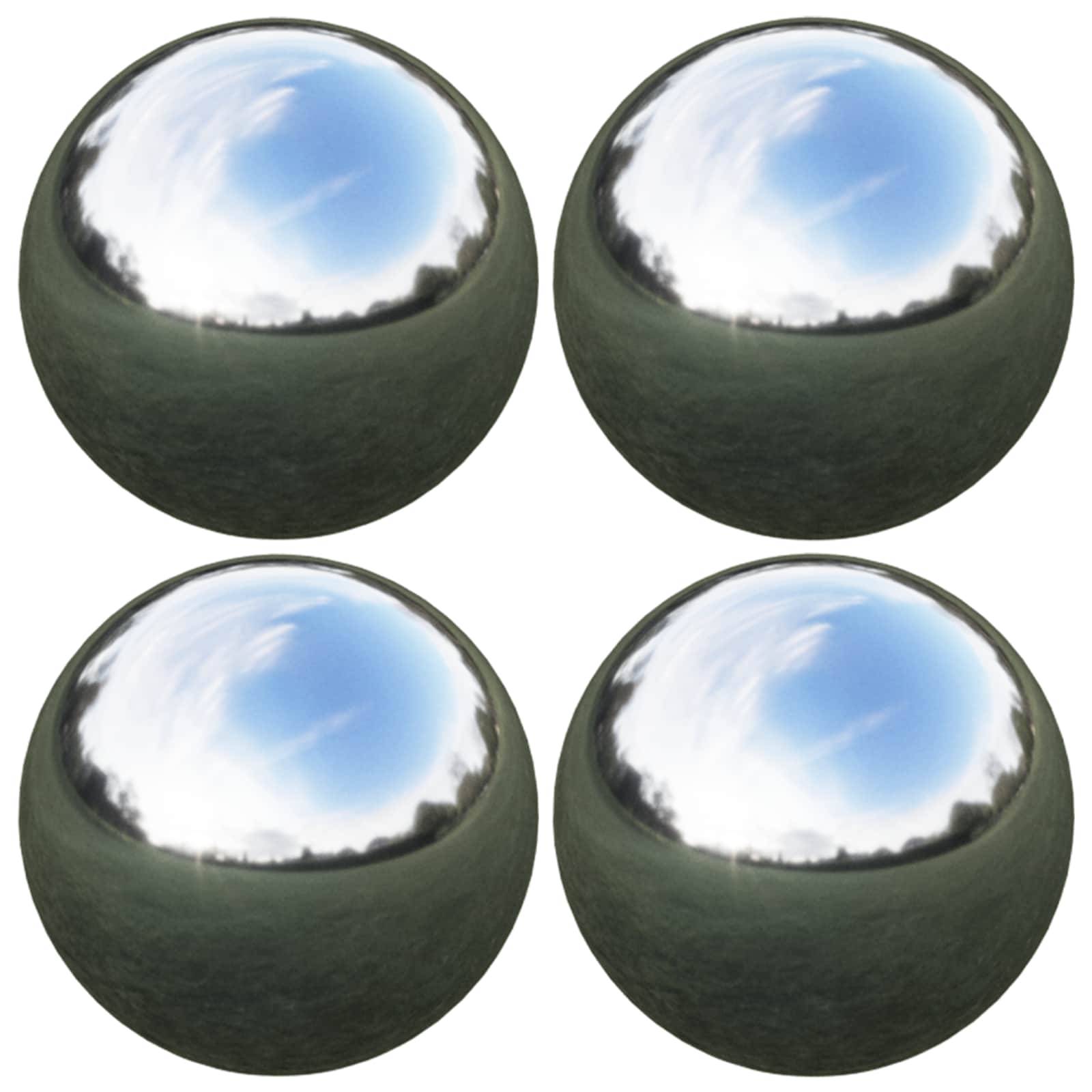 vidaXL Spiegelball 4 pcs Ø 10,5 cm Silber Edelstahl 201