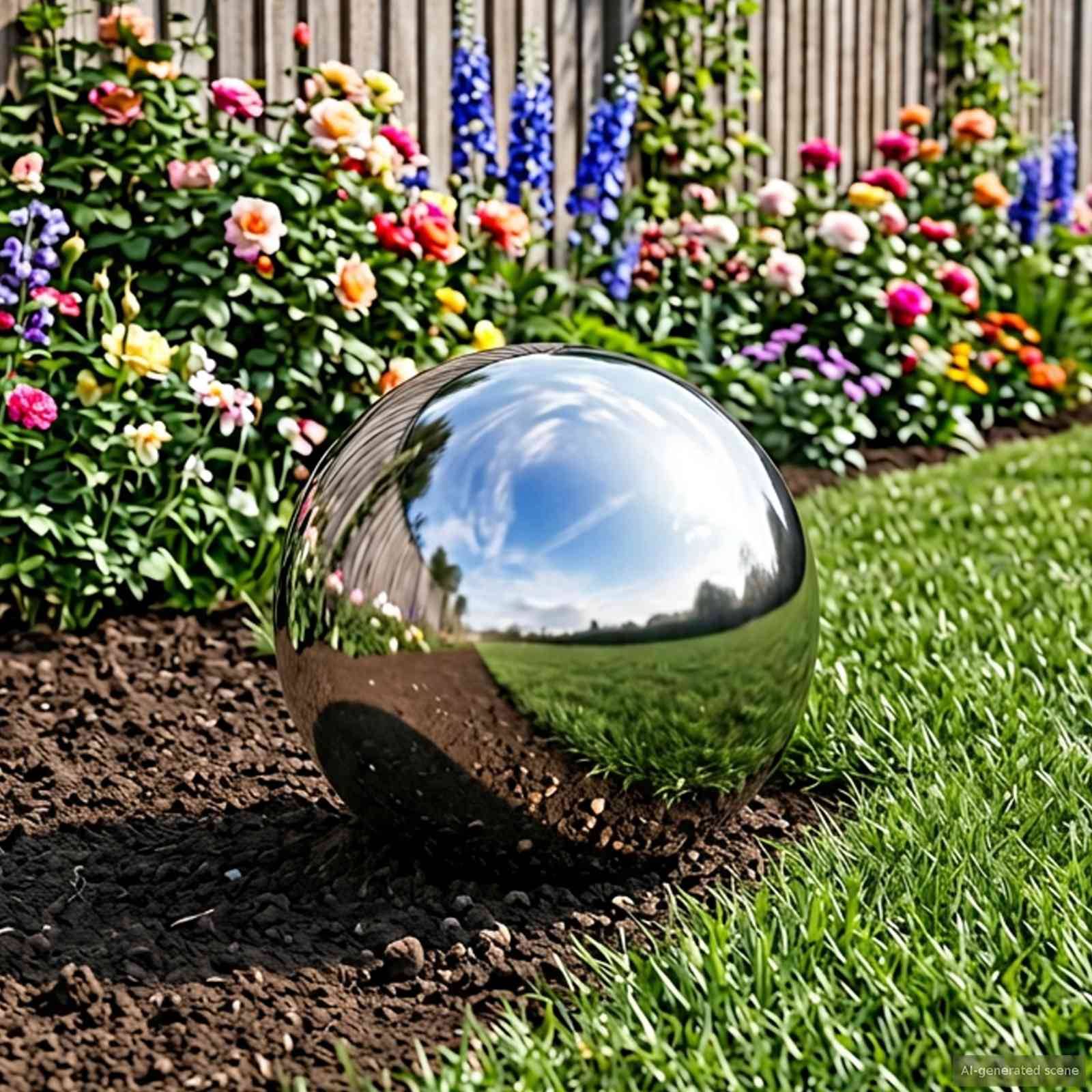 vidaXL Spiegelball Ø 20 cm Silber Edelstahl 201