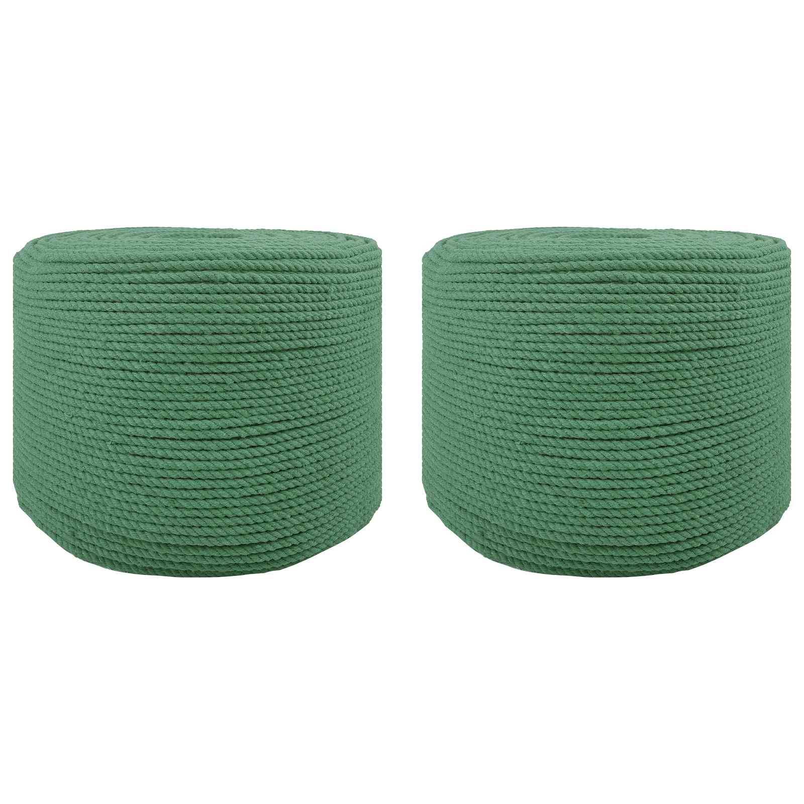 vidaXL Seil 2 pcs Grün Baumwolle