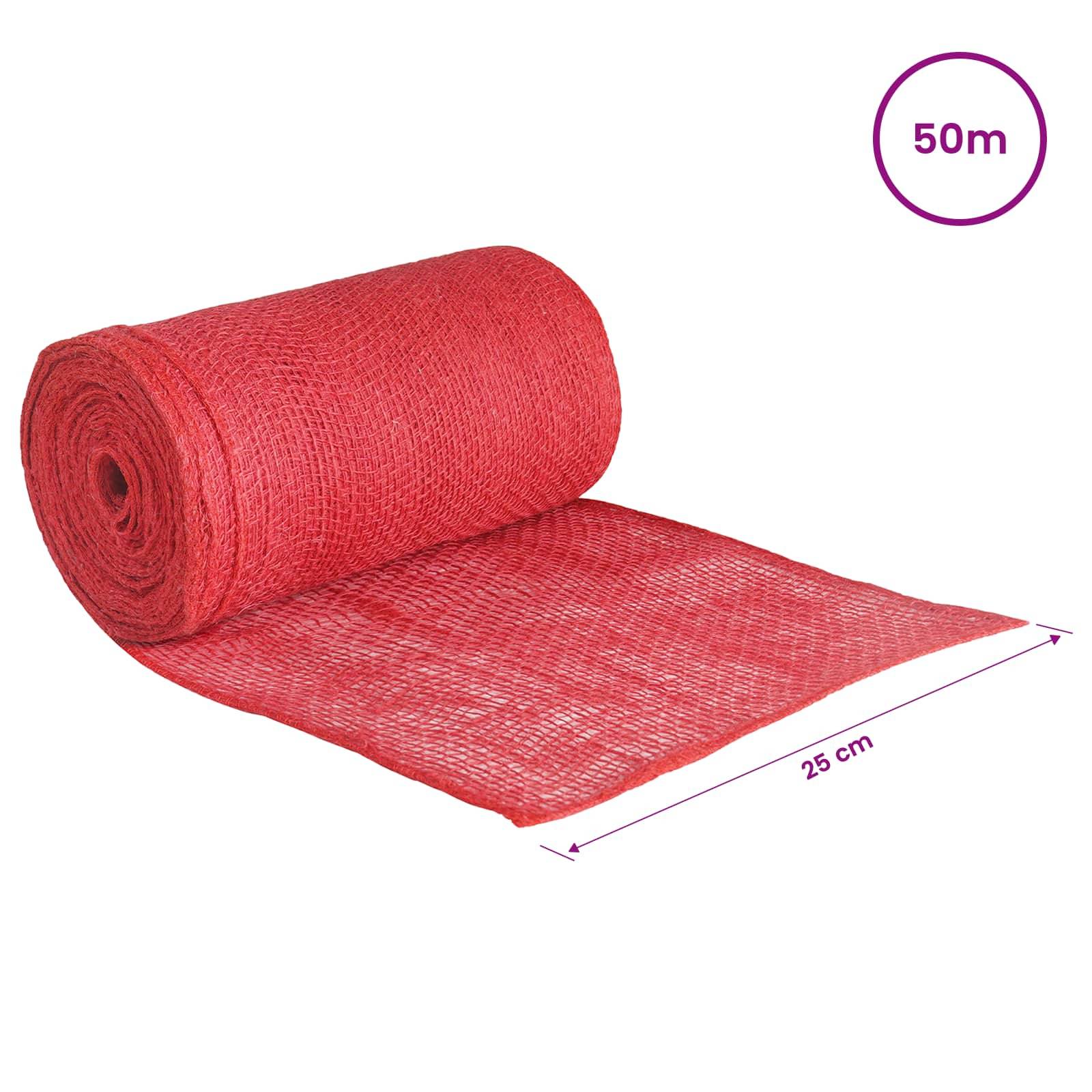 vidaXL Juterolle Rot 25 x 5000 cm