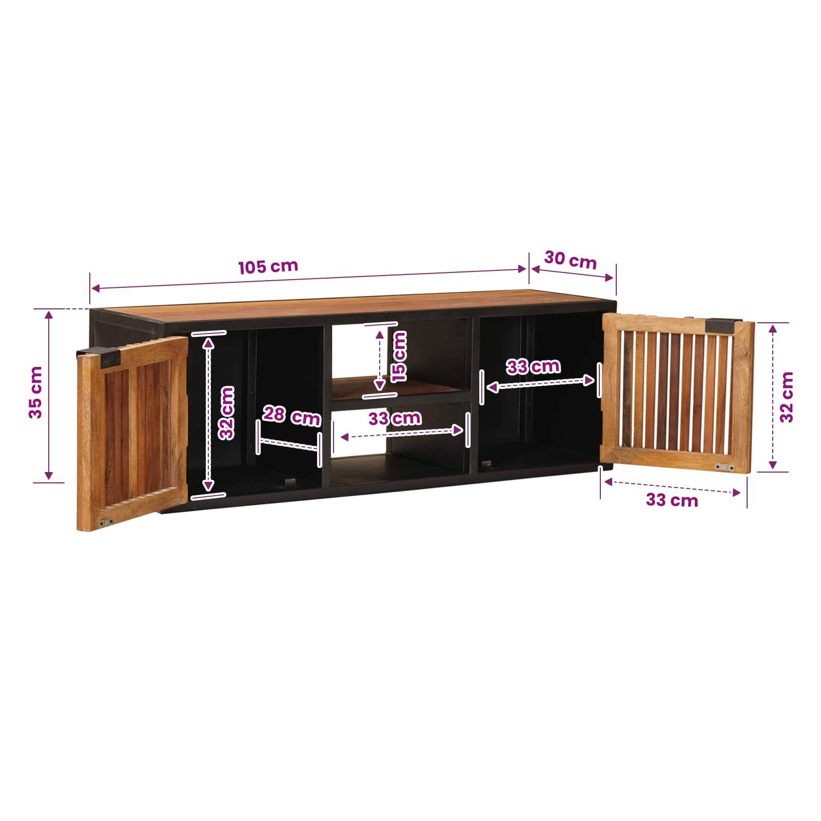 vidaXL TV-Schränk mit Regal mit Speicher 105 x 30 x 35 cm