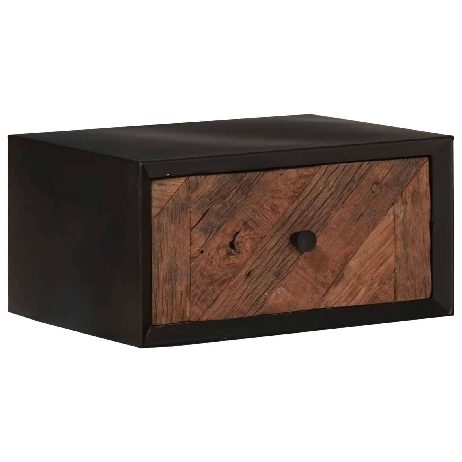 vidaXL Handgefertigter Nachttisch Natur 40 x 30 x 20 cm