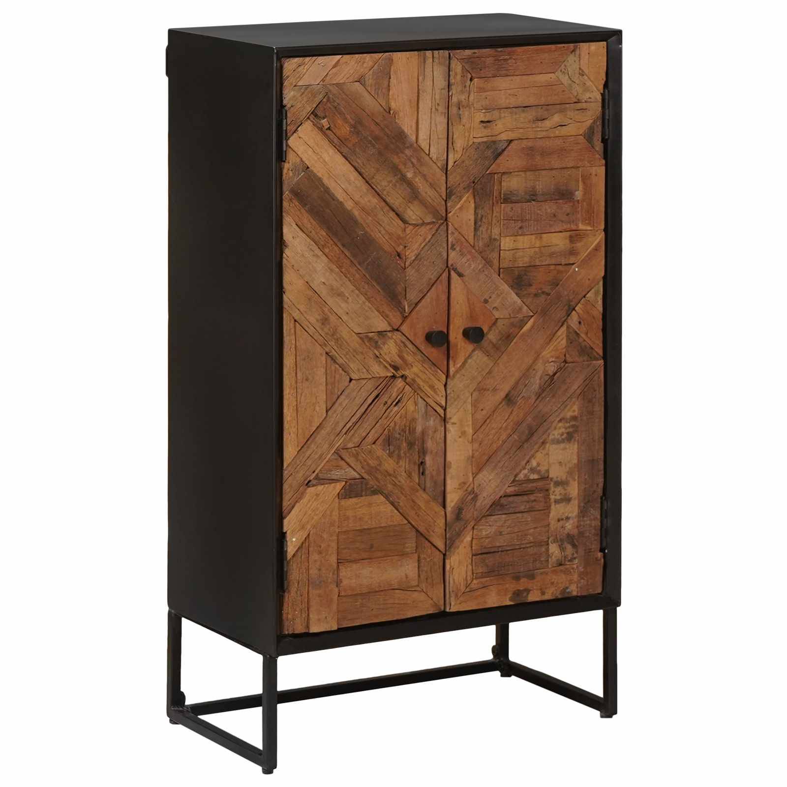 vidaXL Highboard 53 x 30 x 95 cm Massiv Holz und engineered Wood