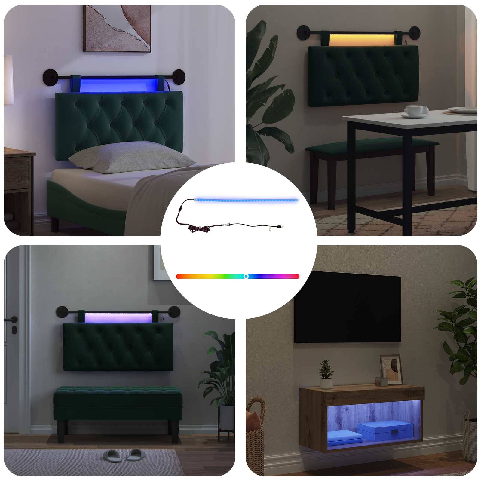 vidaXL LED Streifen 55 cm Mehrfarbig PVC