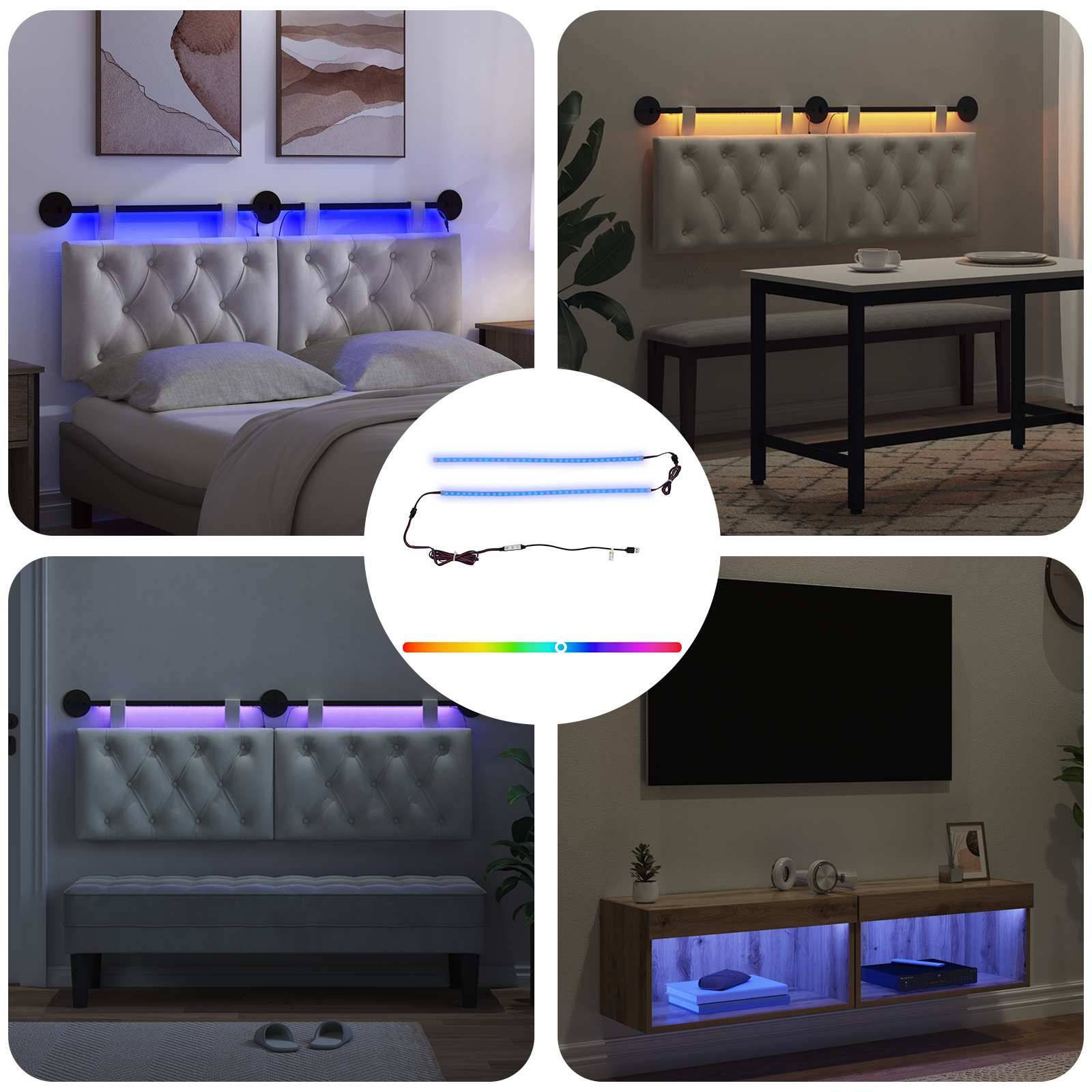 vidaXL LED Streifen 110 cm Mehrfarbig PVC