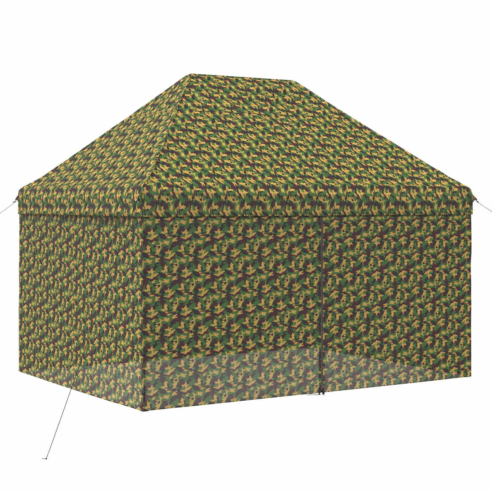 vidaXL Zelt mit 4 Seitenwänden 2,95 x 4,1 m Army Tarnung