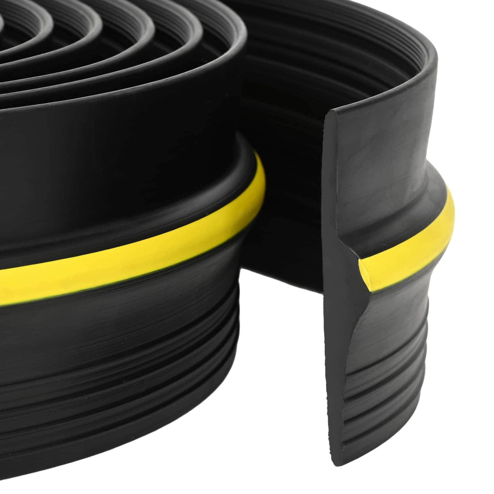 vidaXL Bodenabdichtung für die Garage Schwarz und Gelb 12 x 90 mm 12 m