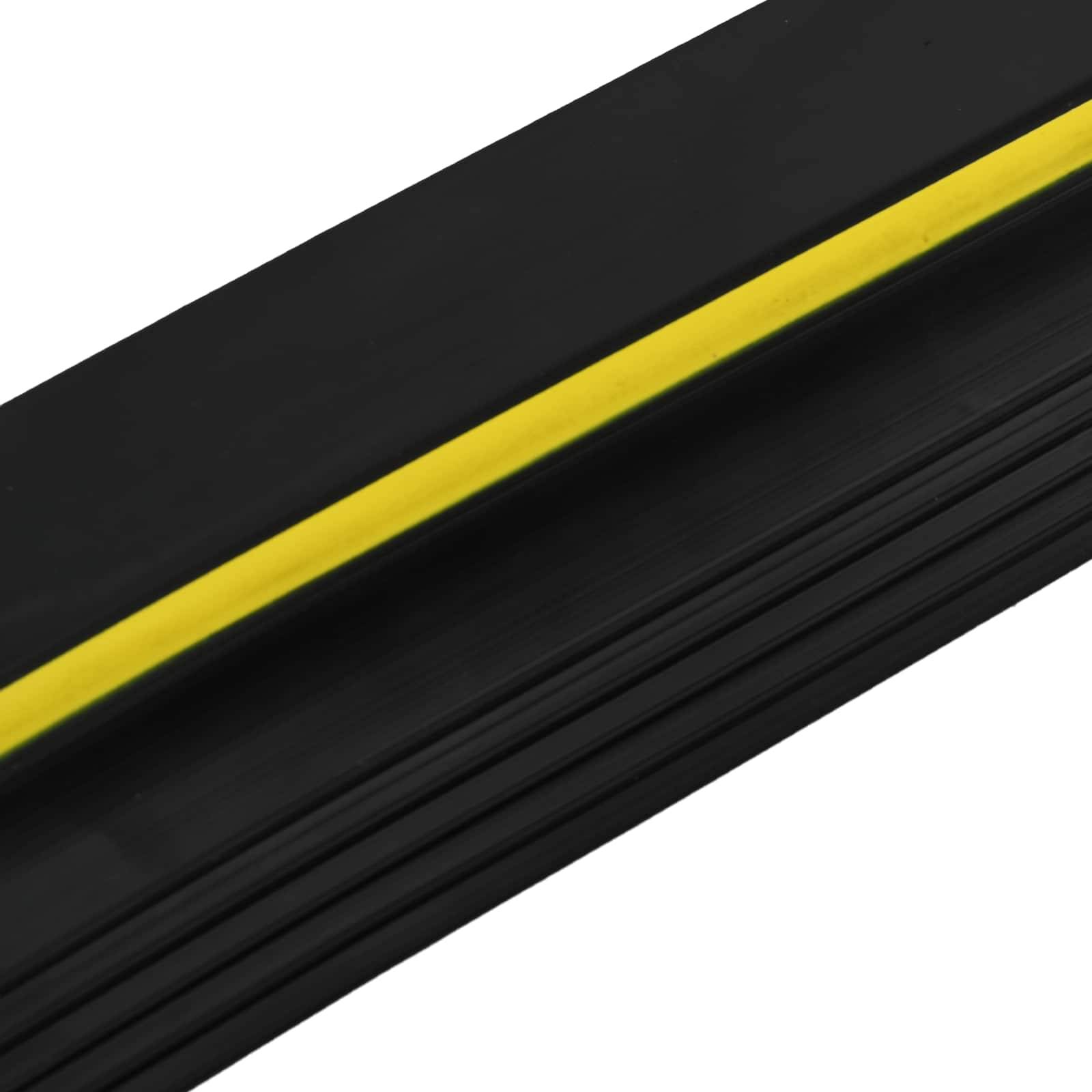 vidaXL Bodenabdichtung für die Garage Schwarz und Gelb 12 x 90 mm 12 m