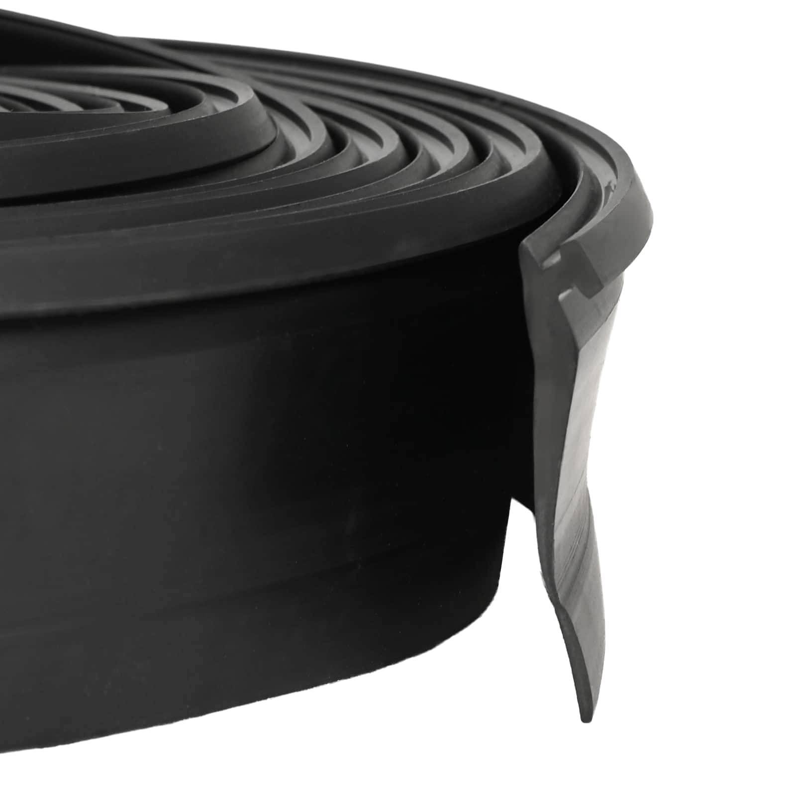 vidaXL Garage Türdichtung Schwarz 52 x 2 mm 6 m PVC
